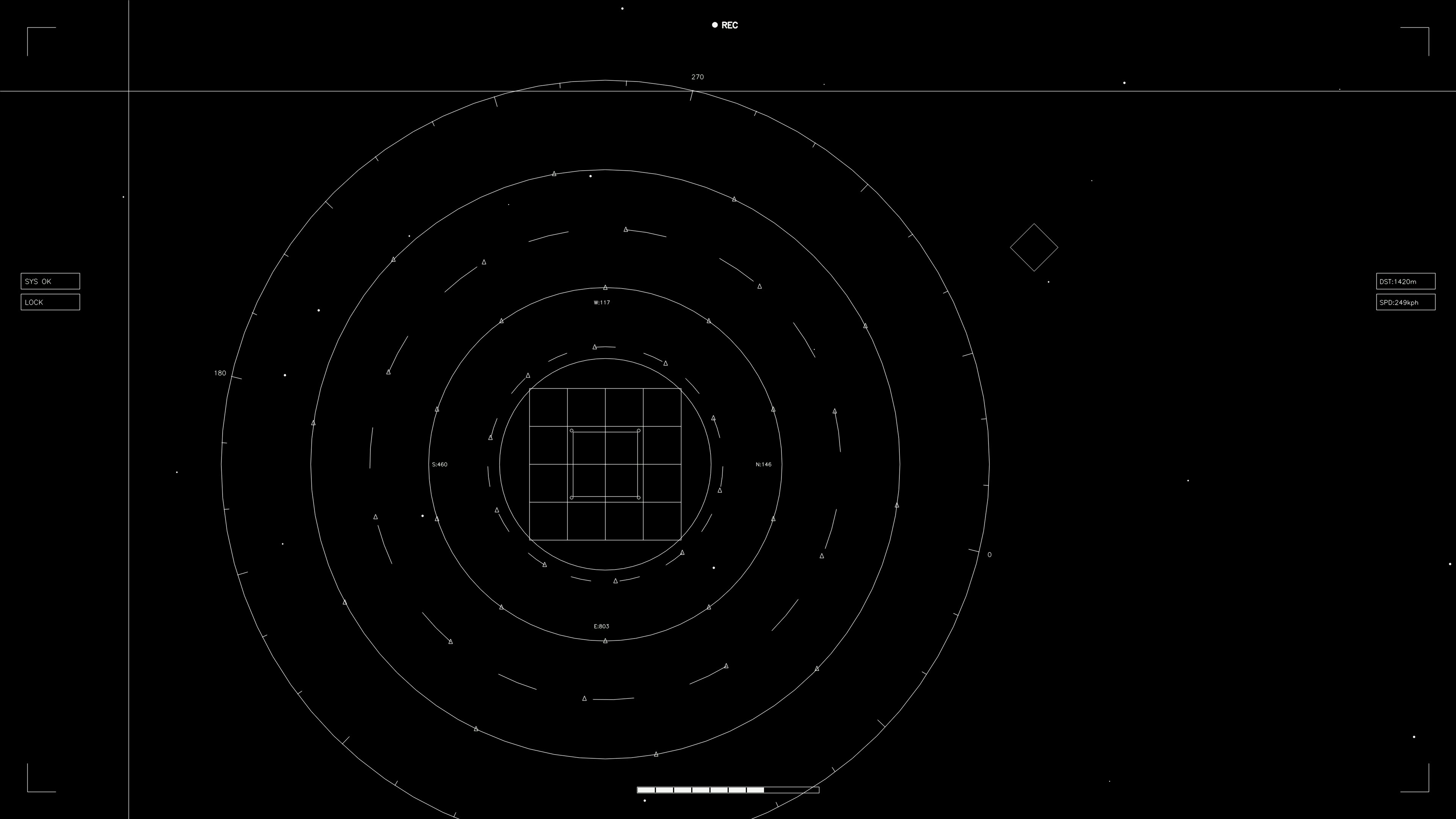 Hud elements animation suitable for web designers and sci-fi video editors showcasing a futuristic grid and circular layout