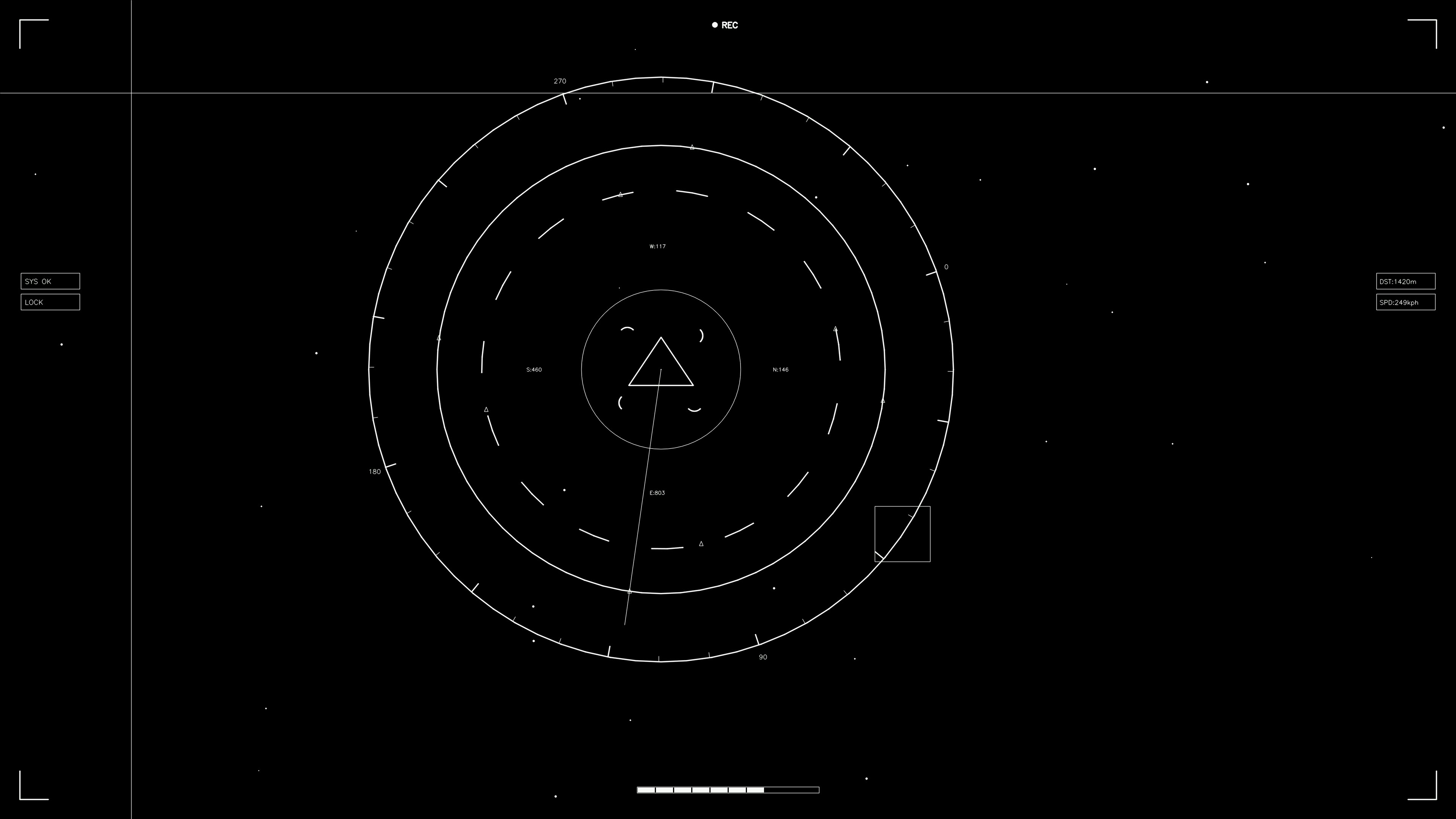 Hud elements animation for web design and sci-fi video editing with circles and lines showing data and status information