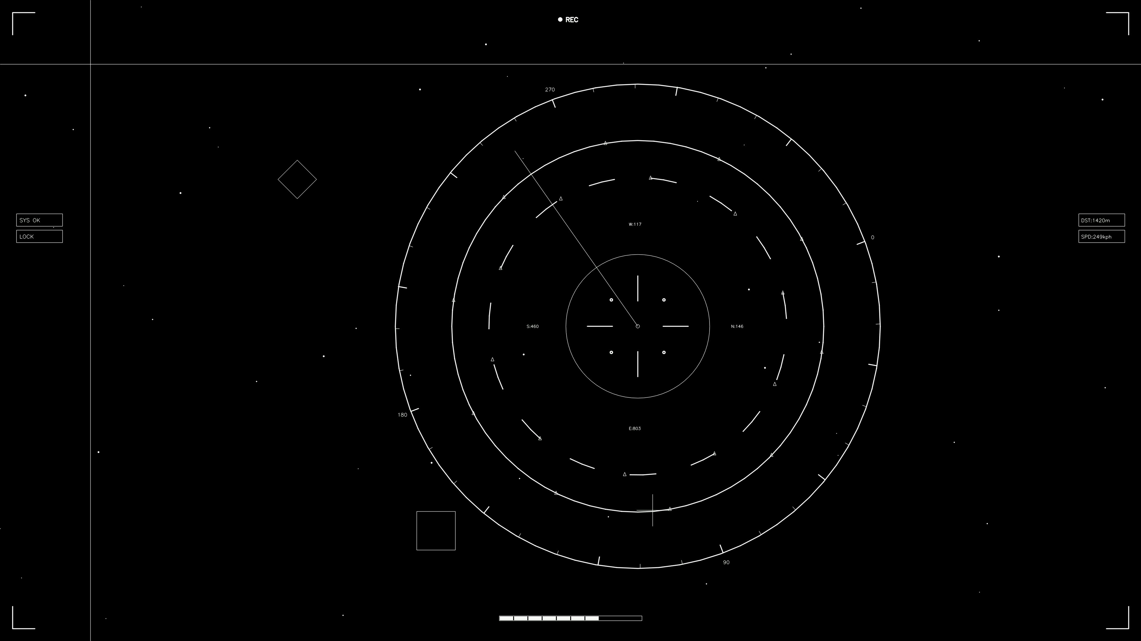 Hud elements animation for web designers and video editors featuring a radar display and graphical overlays for digital projects