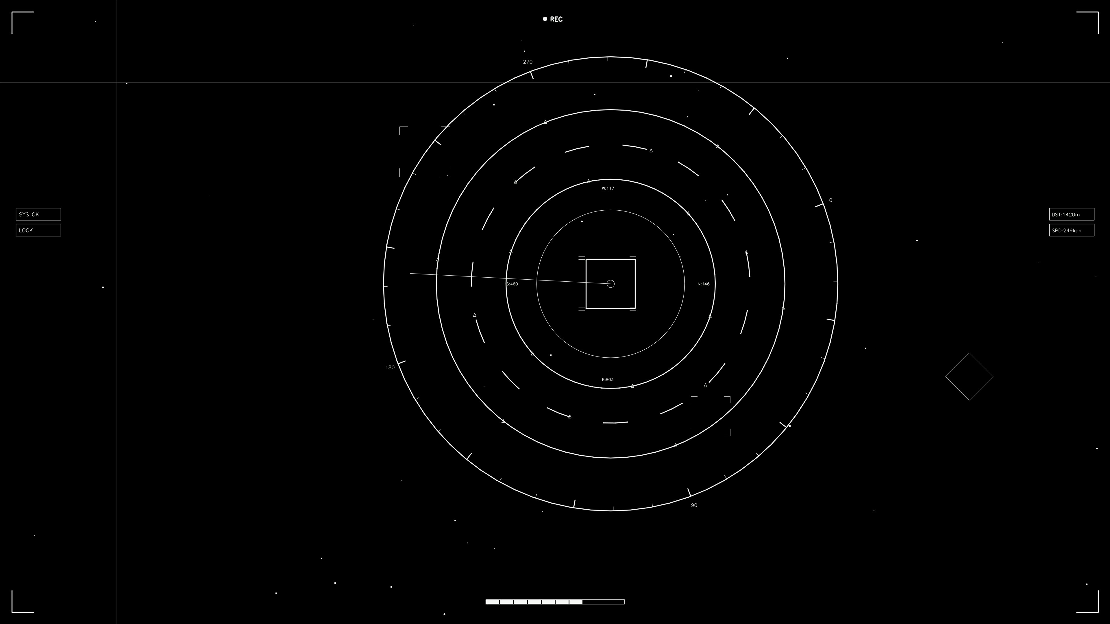 Animation of hud elements for webdesign and sci-fi video cutting with focus on circular patterns and movement
