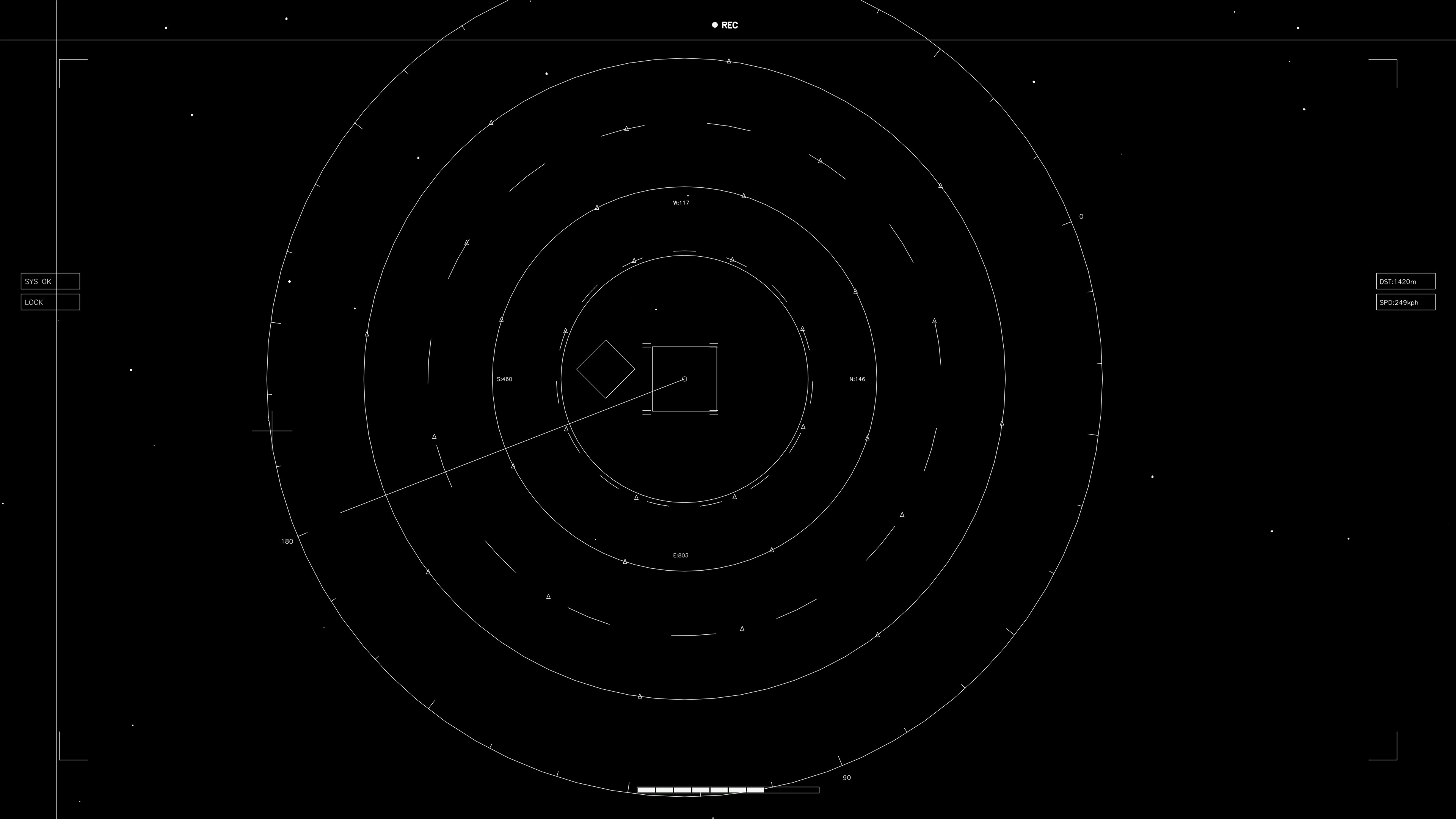 Hud elements animation for web designers and sci-fi video editors in dark interface style