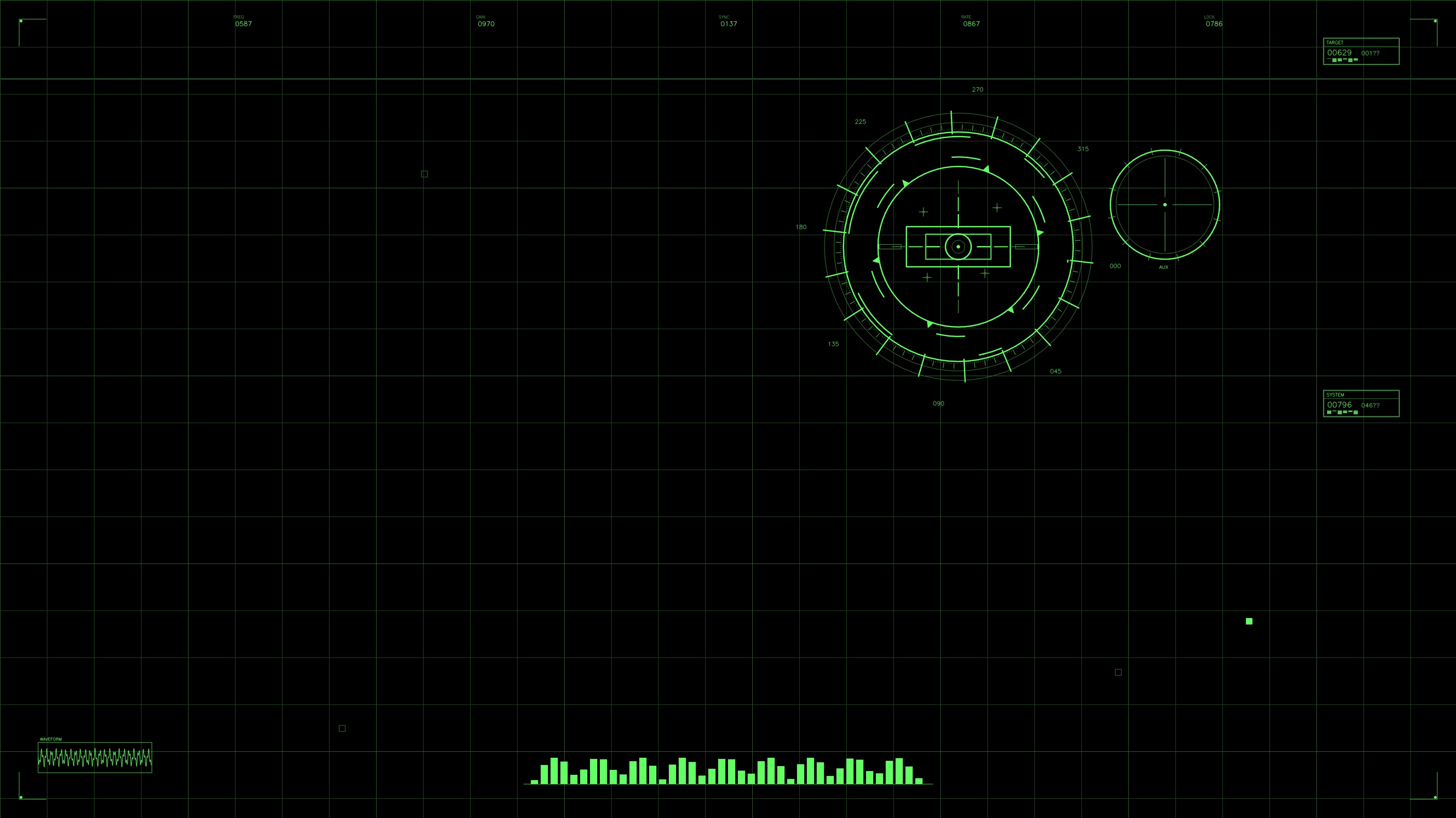 Military gui war stock footage hud animation for science fiction production in dark theme showing data and graphics
