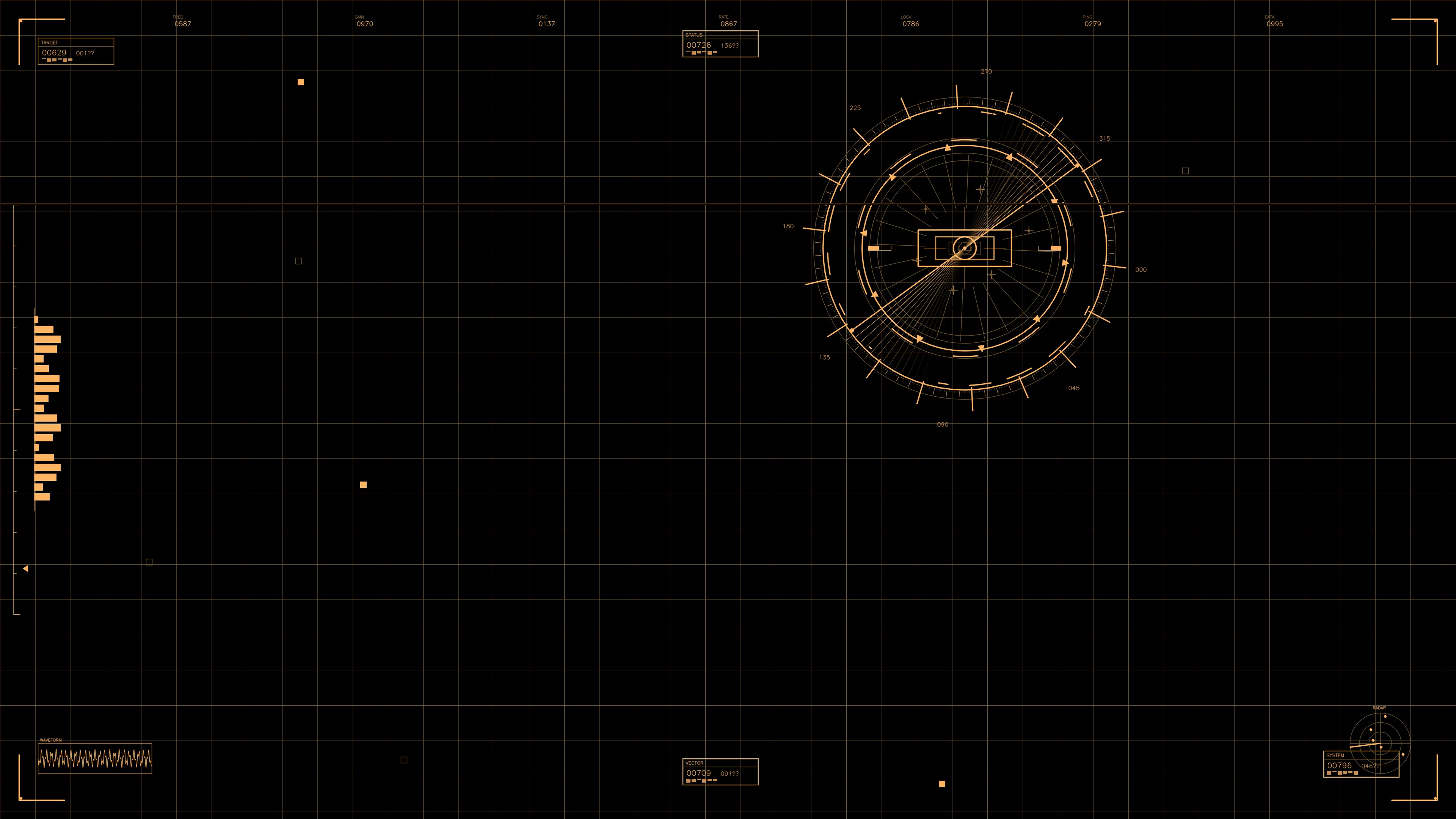 Military gui war stock footage hud animation for science fiction production with digital display elements in action