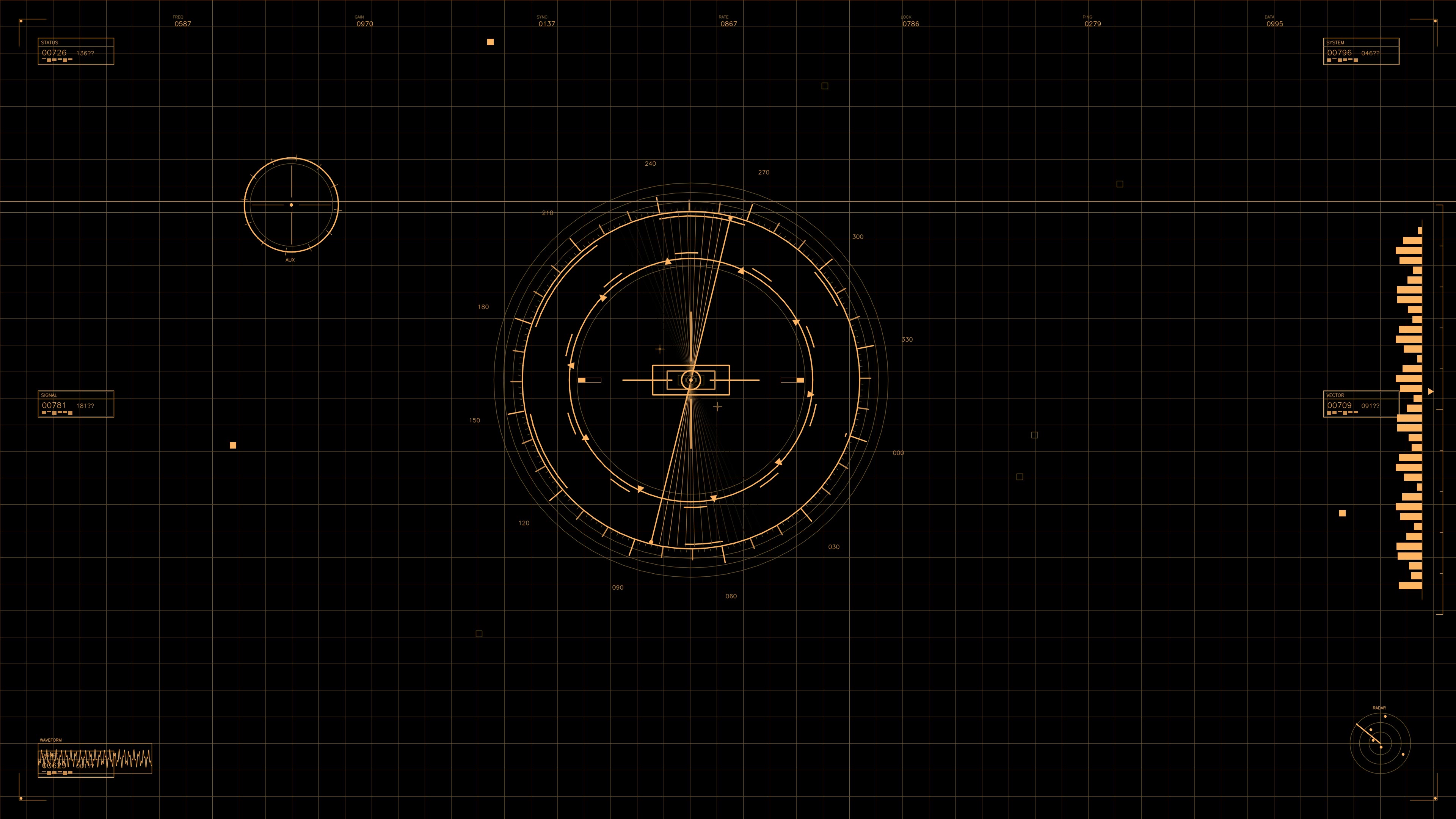Military gui war stock footage hud animation for sci-fi production showcasing user interface elements with grids and graphics