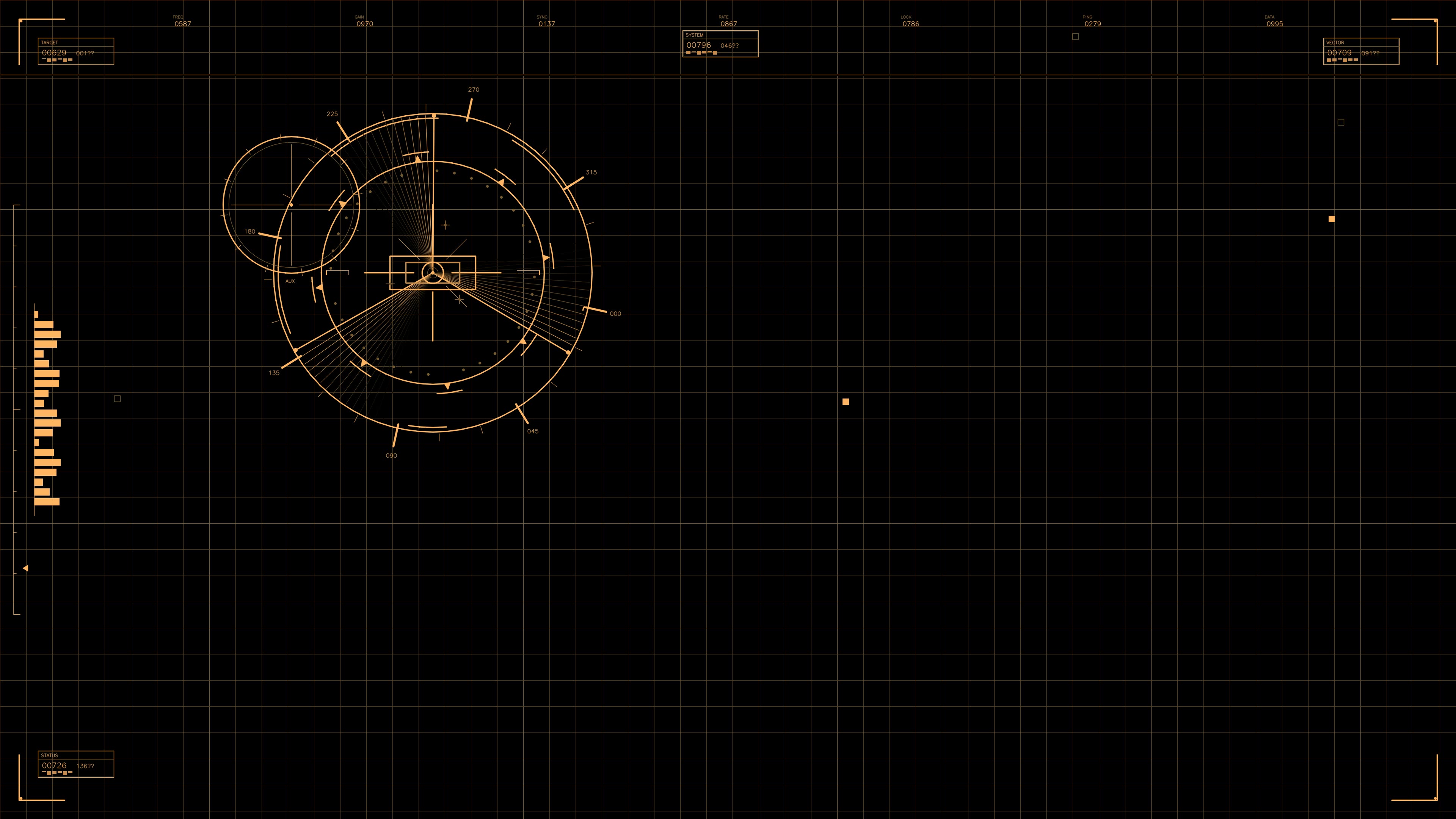 Military gui war stock footage hud animation for science fiction production featuring interface design elements and data display