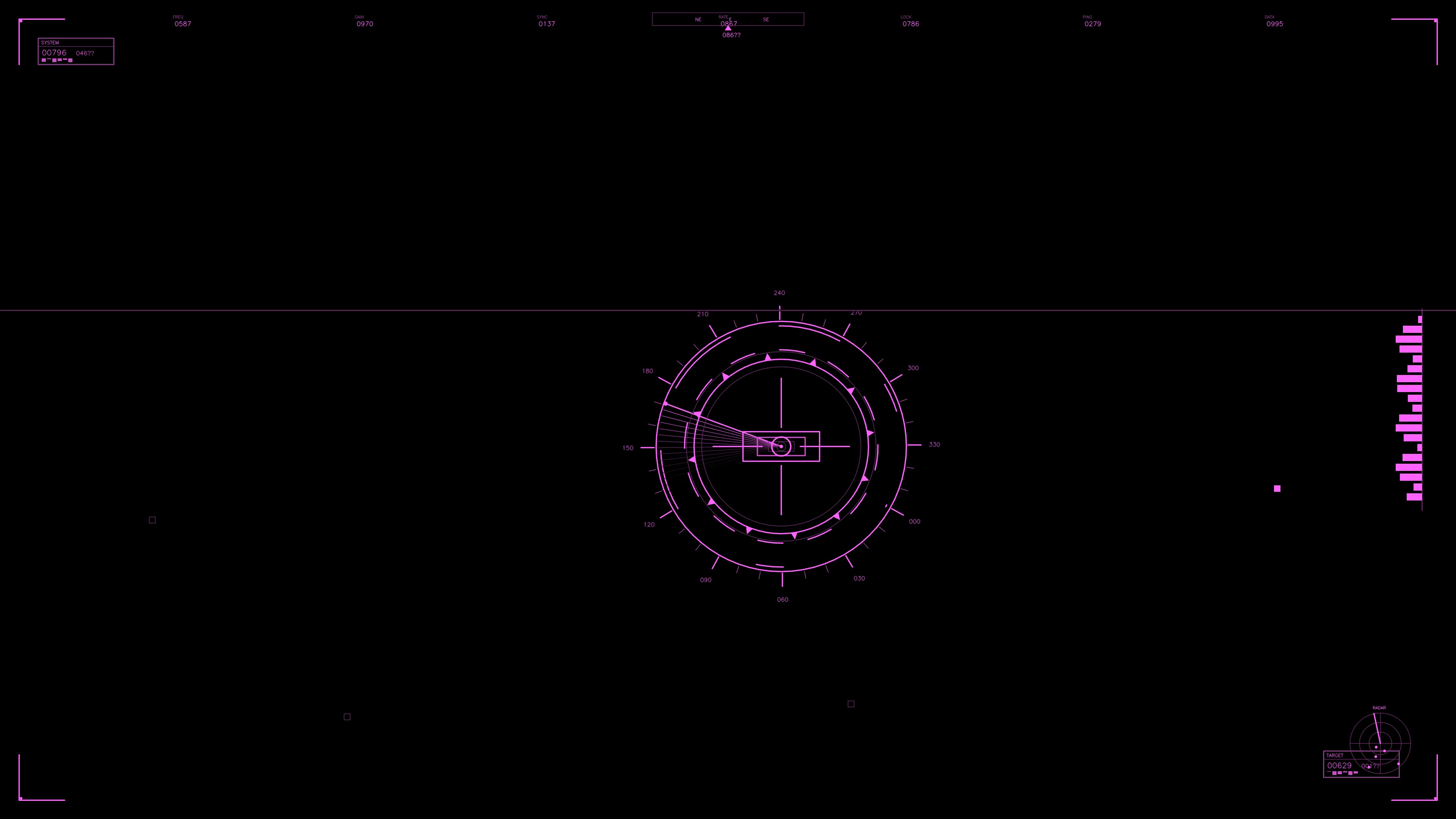 Military gui war stock footage hud animation for science fiction production showing targeting and tracking interface