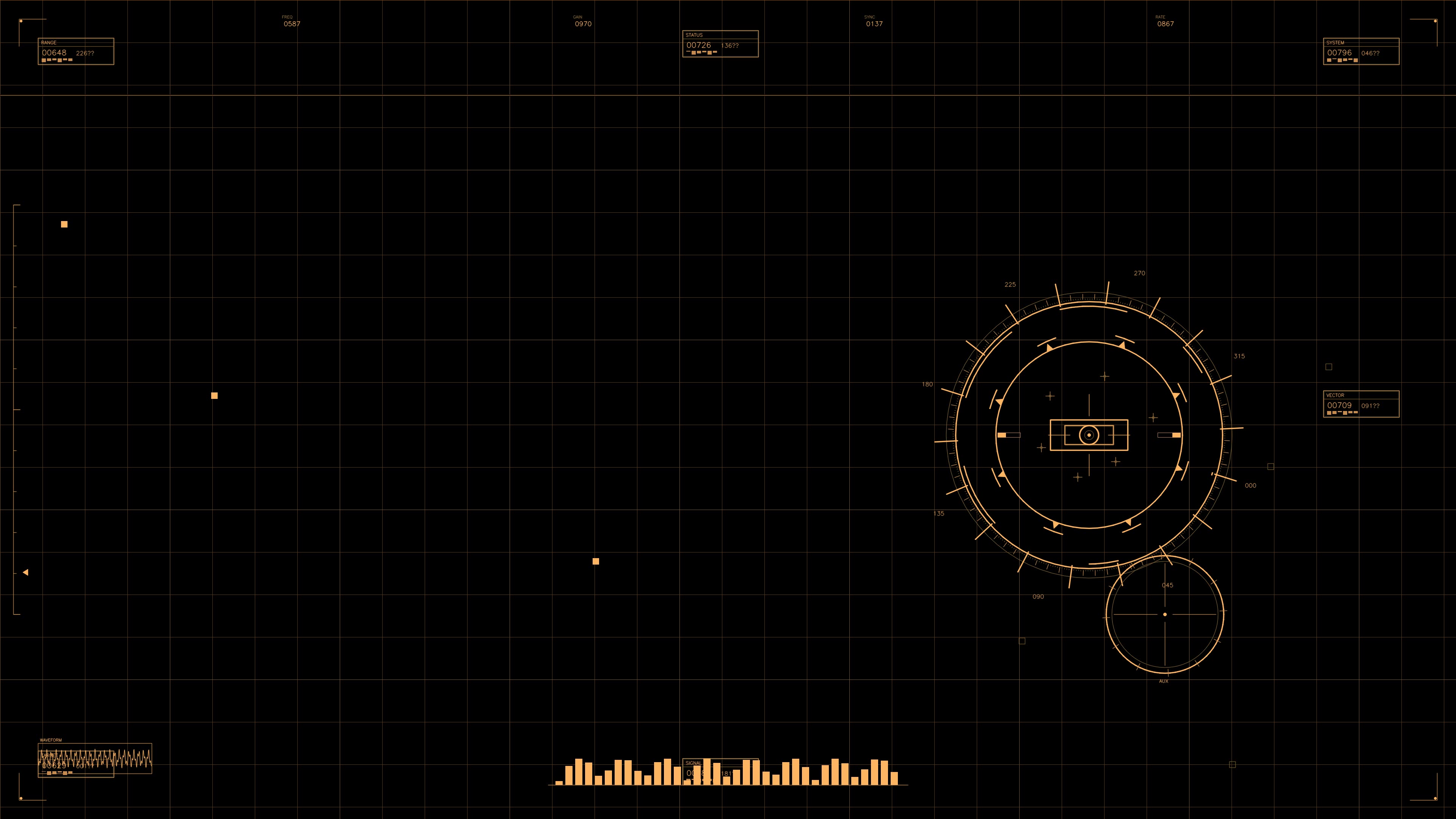 Military gui war stock footage hud animation for science fiction production in digital format with data display and interface overlay