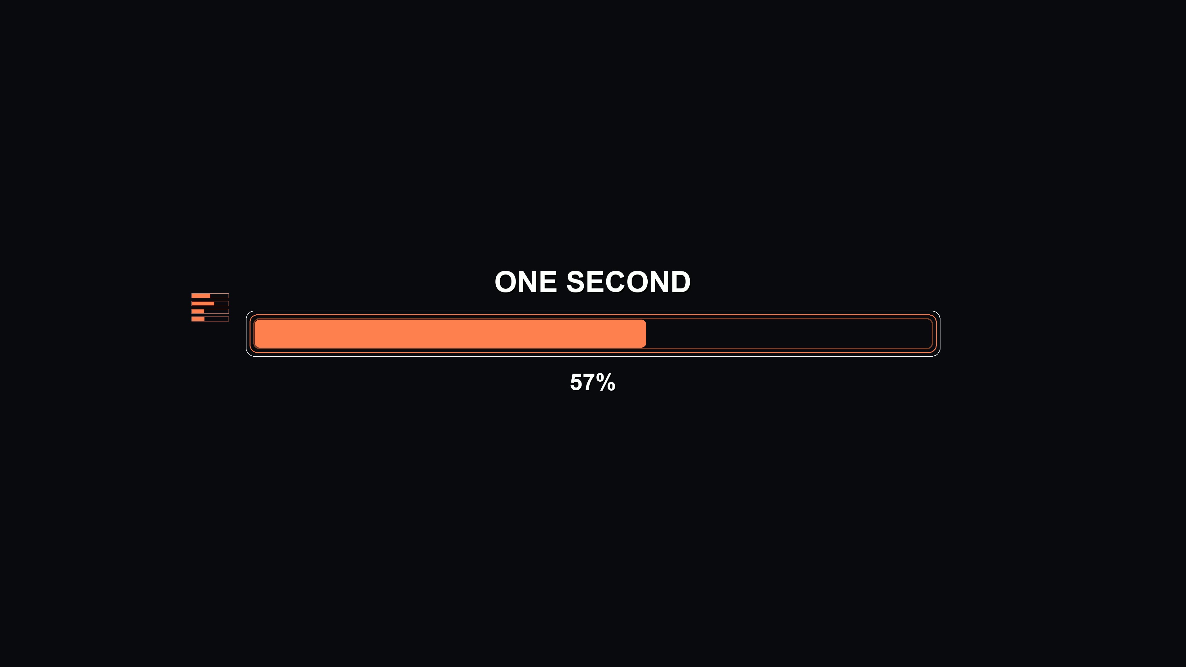 Cool loading bar animation for science fiction settings with progress indicator