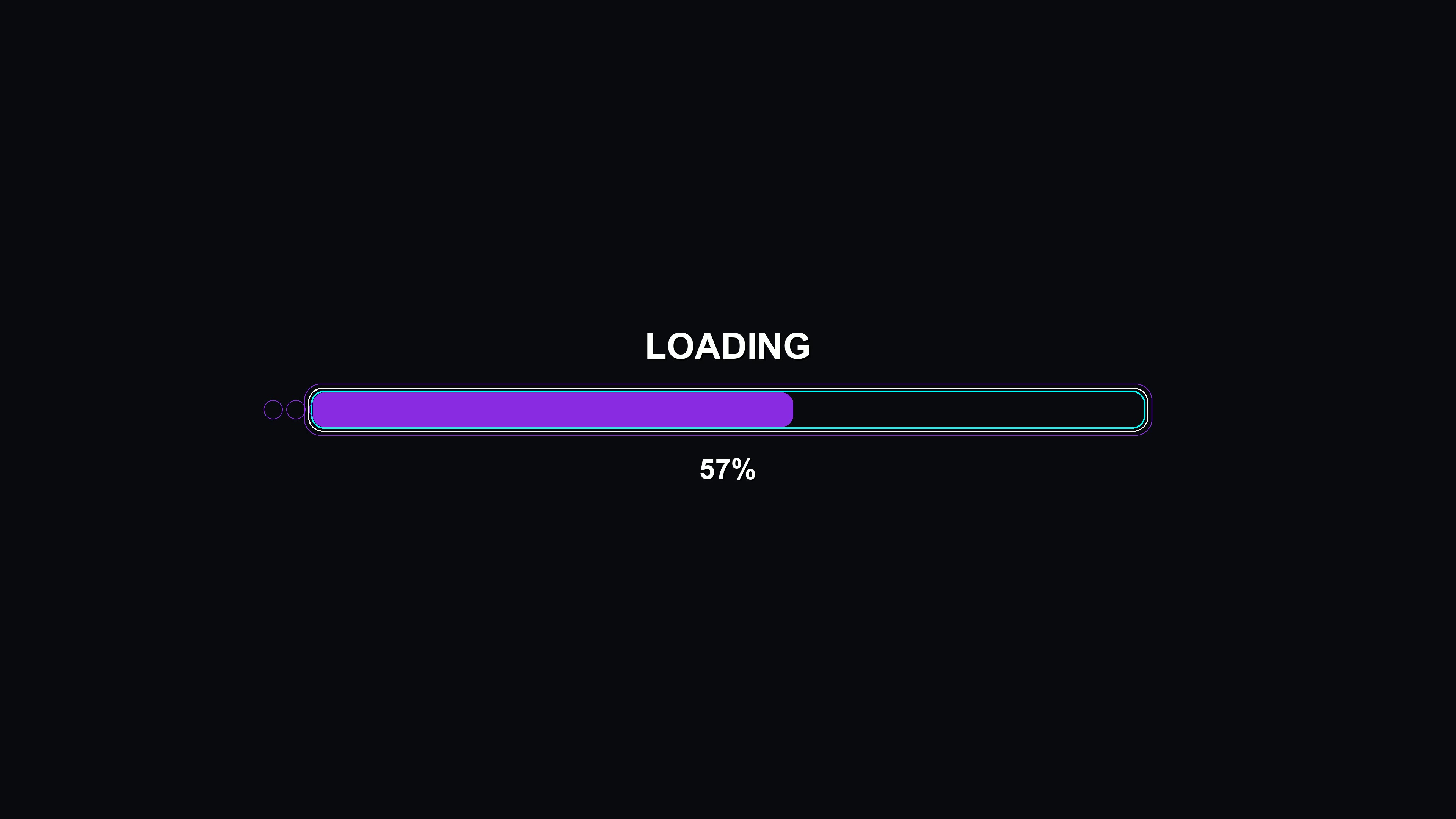 Science fiction loading bar animation shows progress with clear display for futuristic settings