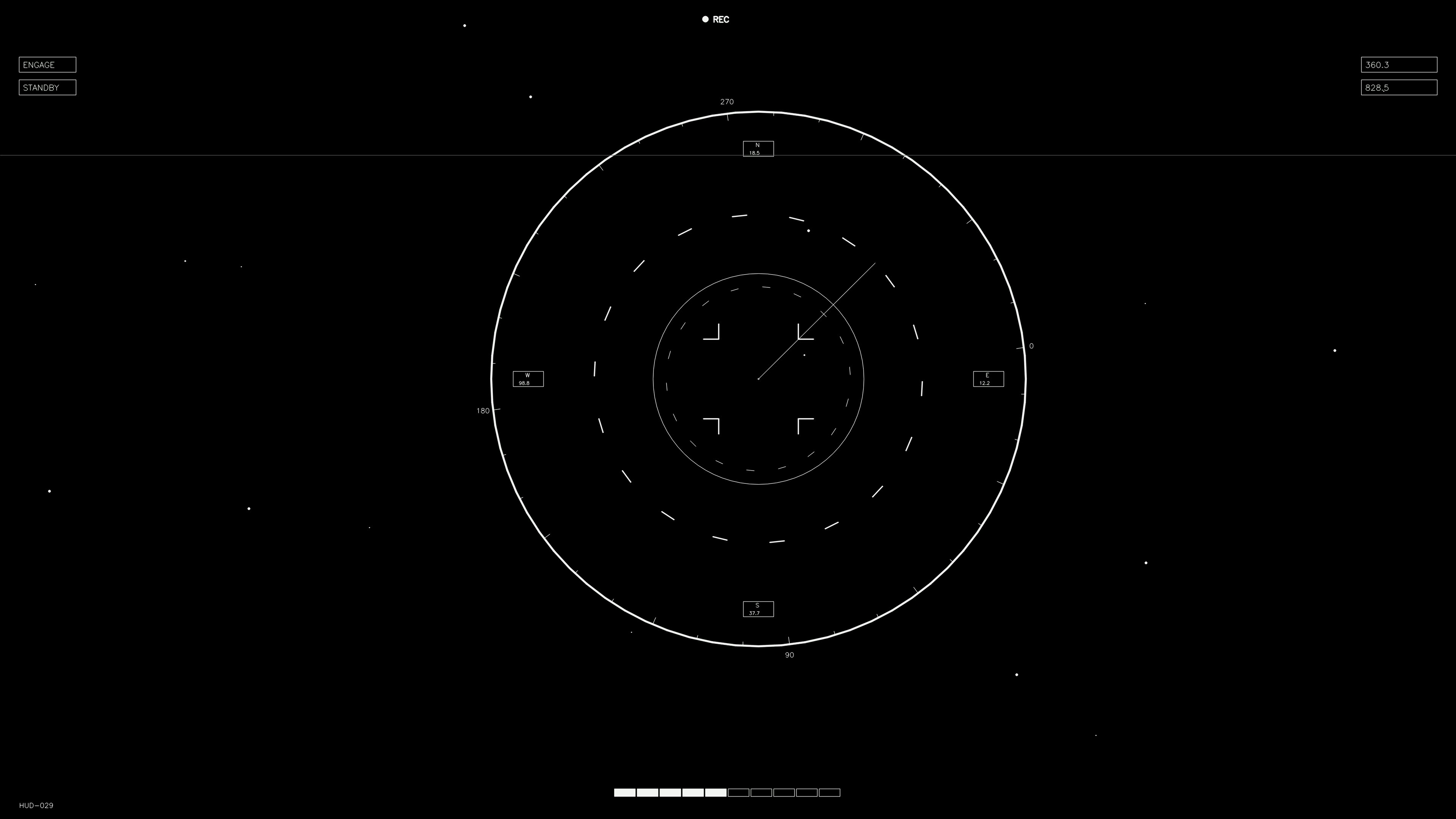 Animation of hud elements designed for web designers and sci-fi video editors showcasing visual components for digital projects