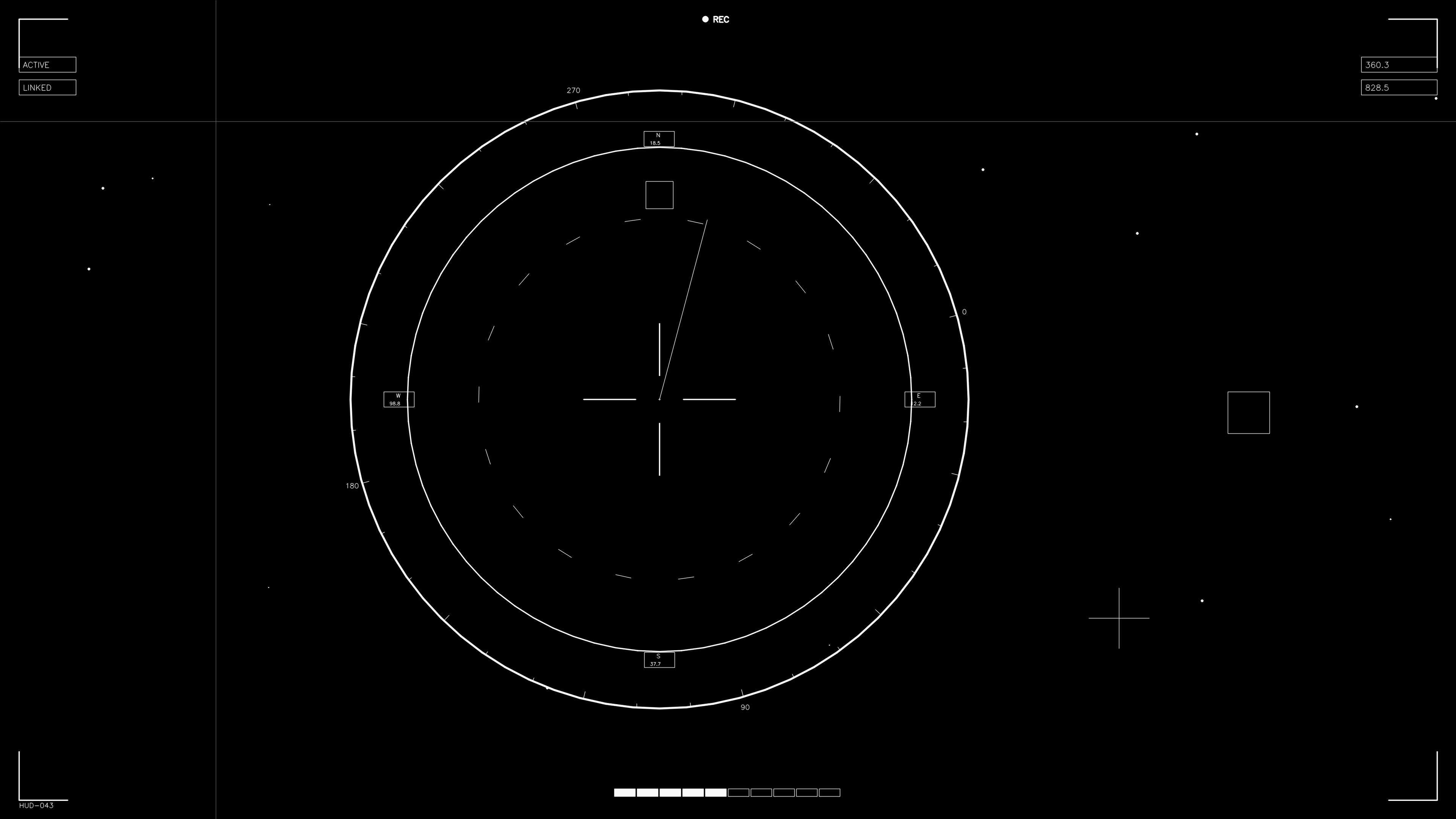 Hud elements animation designed for web designers and sci-fi video creation showcasing visual effects and interface layout