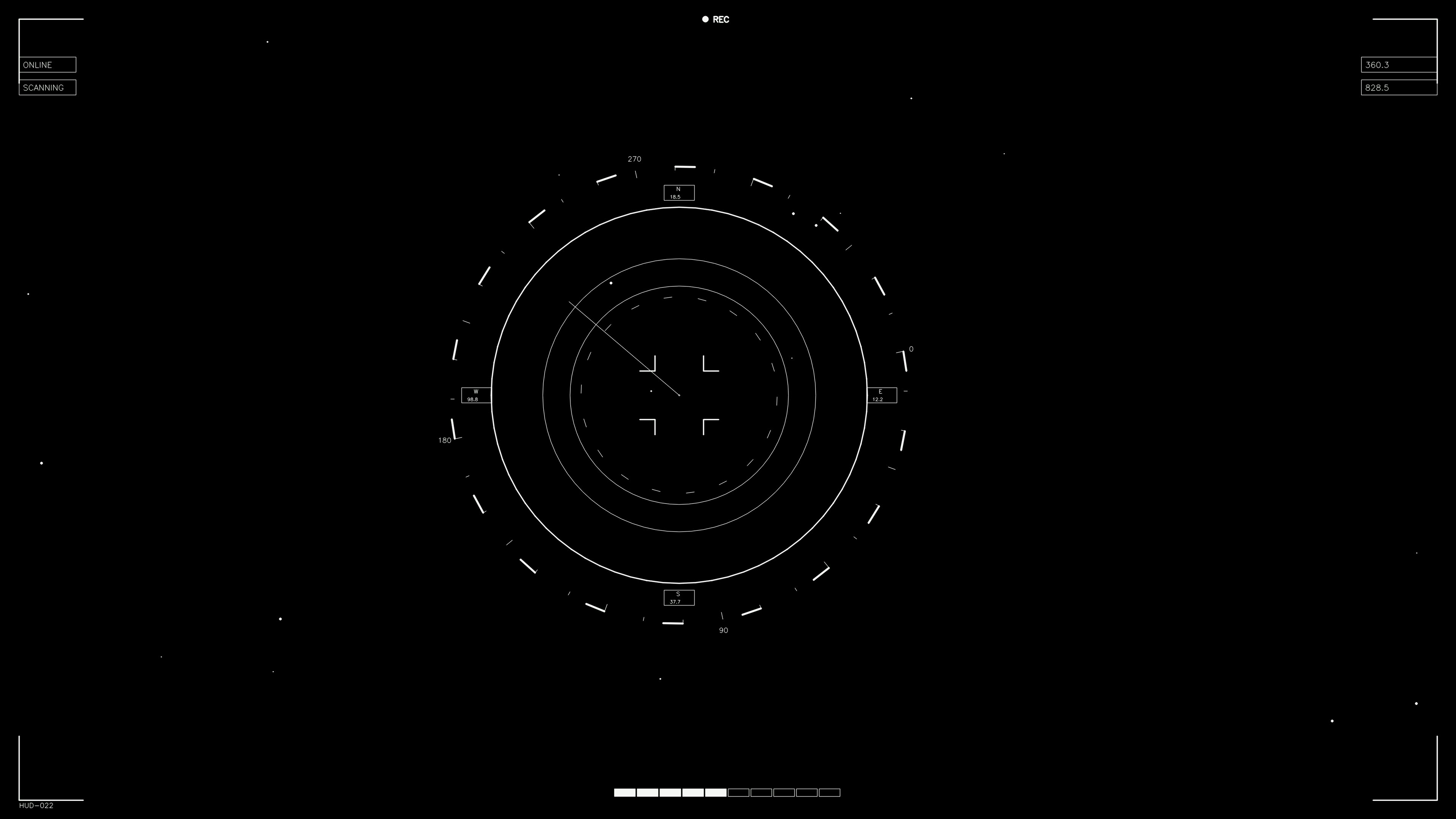 HUD elements animation suitable for web designers and sci-fi video editors focused on futuristic interface design