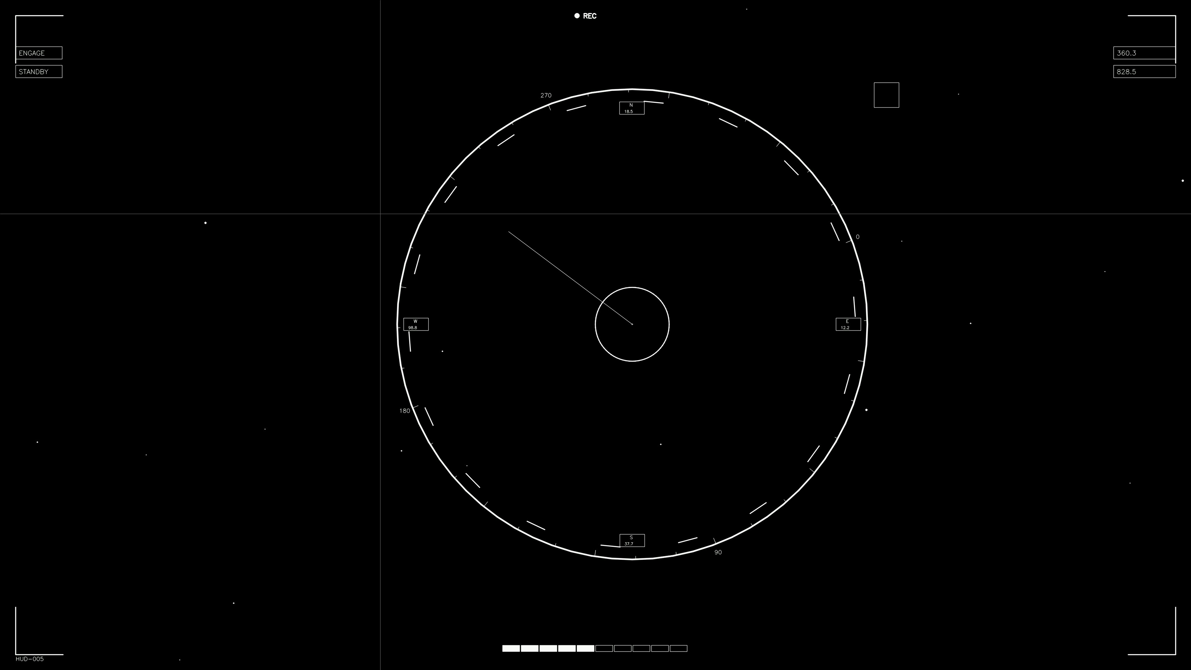 Hud elements animation for web designers and sci-fi video editors with a focus on user interface and experience design