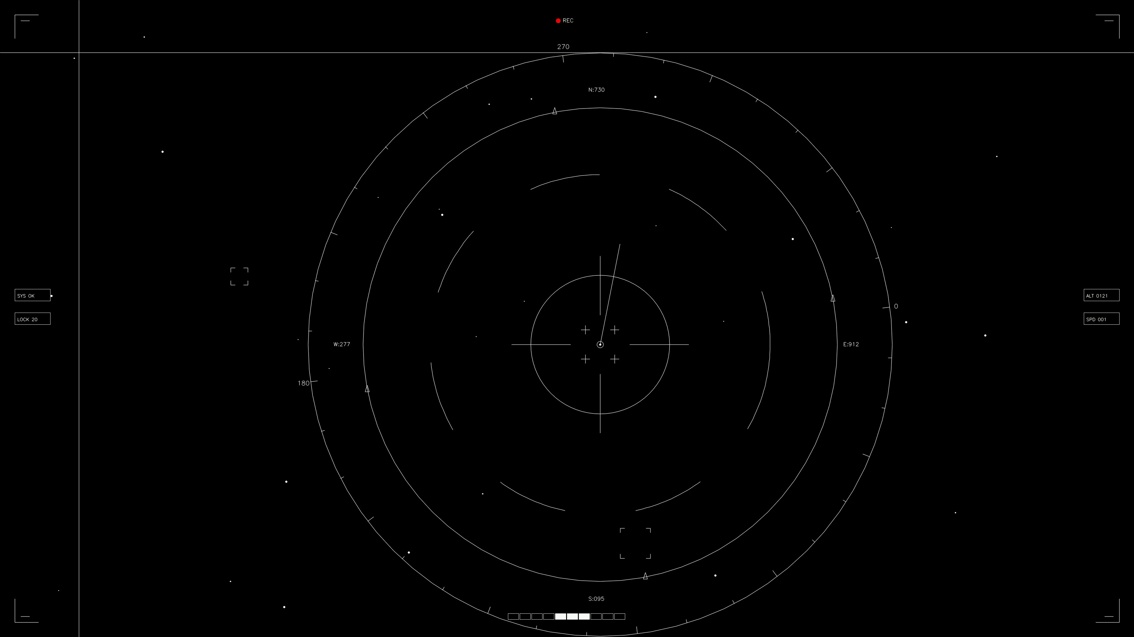 Hud elements animation for web designers and video editors in sci-fi projects displaying circular radar design