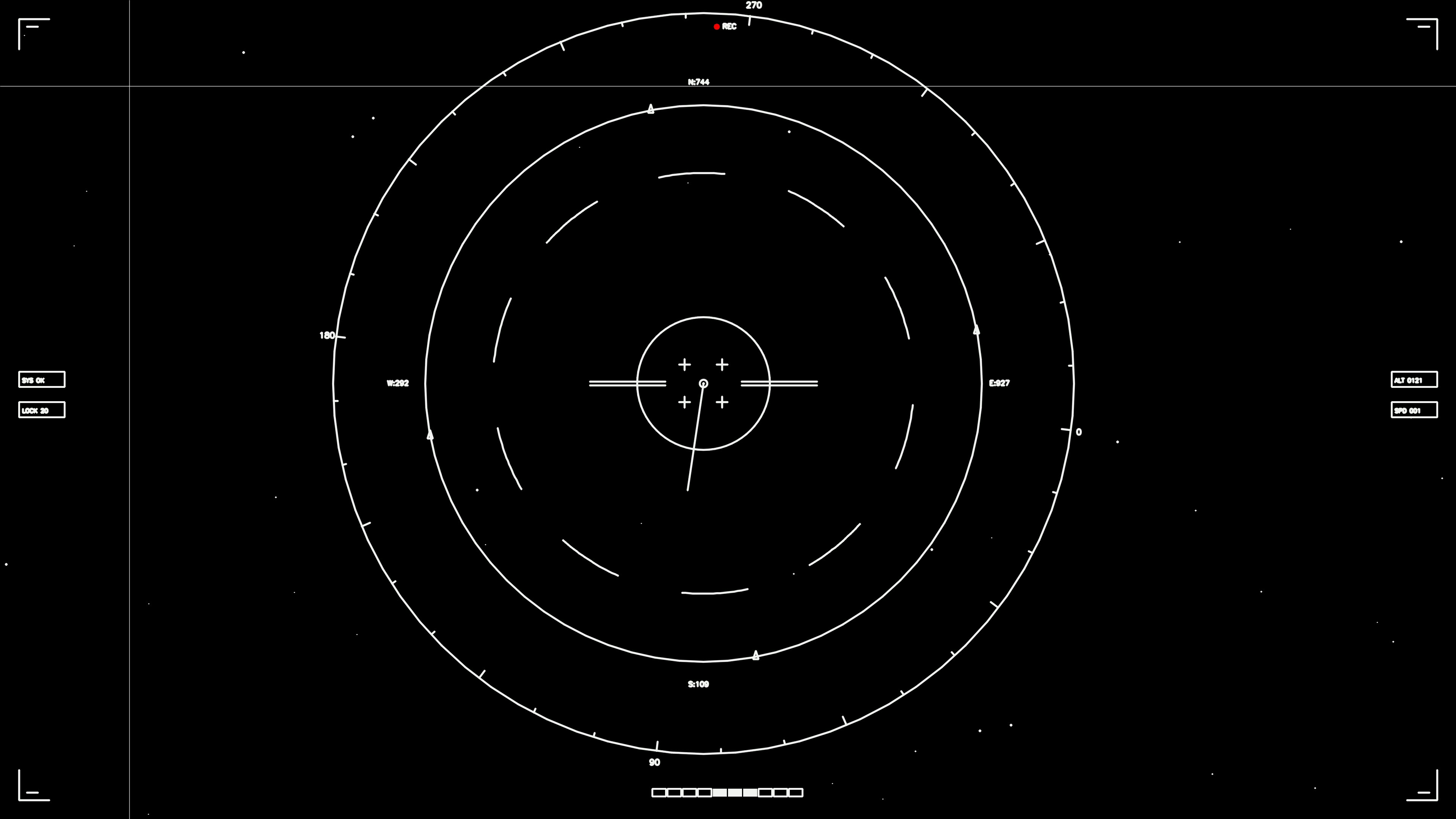 Animation of hud elements for web designer and sci-fi video cutter in dark space setting with digital graphics