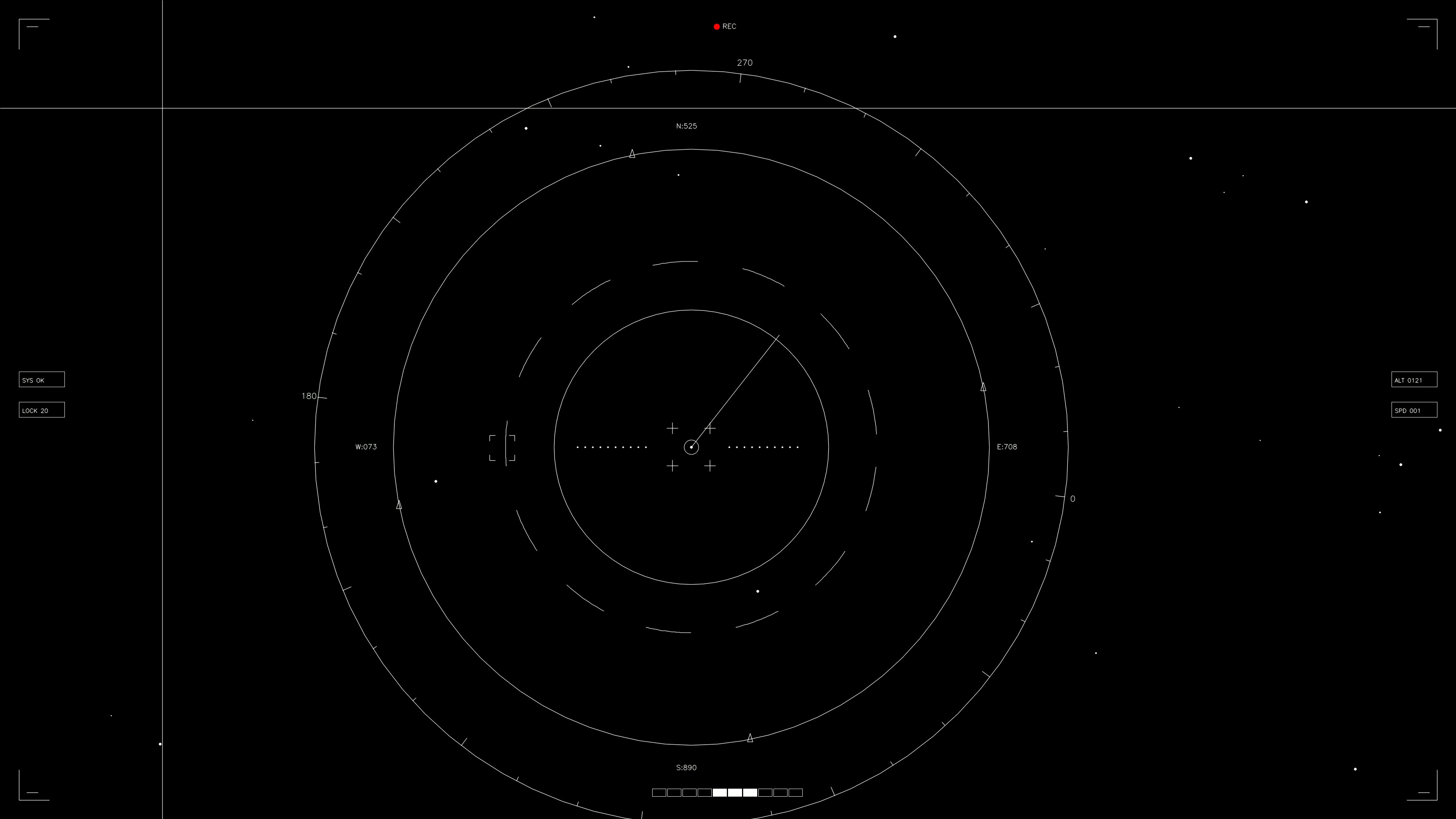 Hud elements animation for web designers and sci-fi video creators in dark background