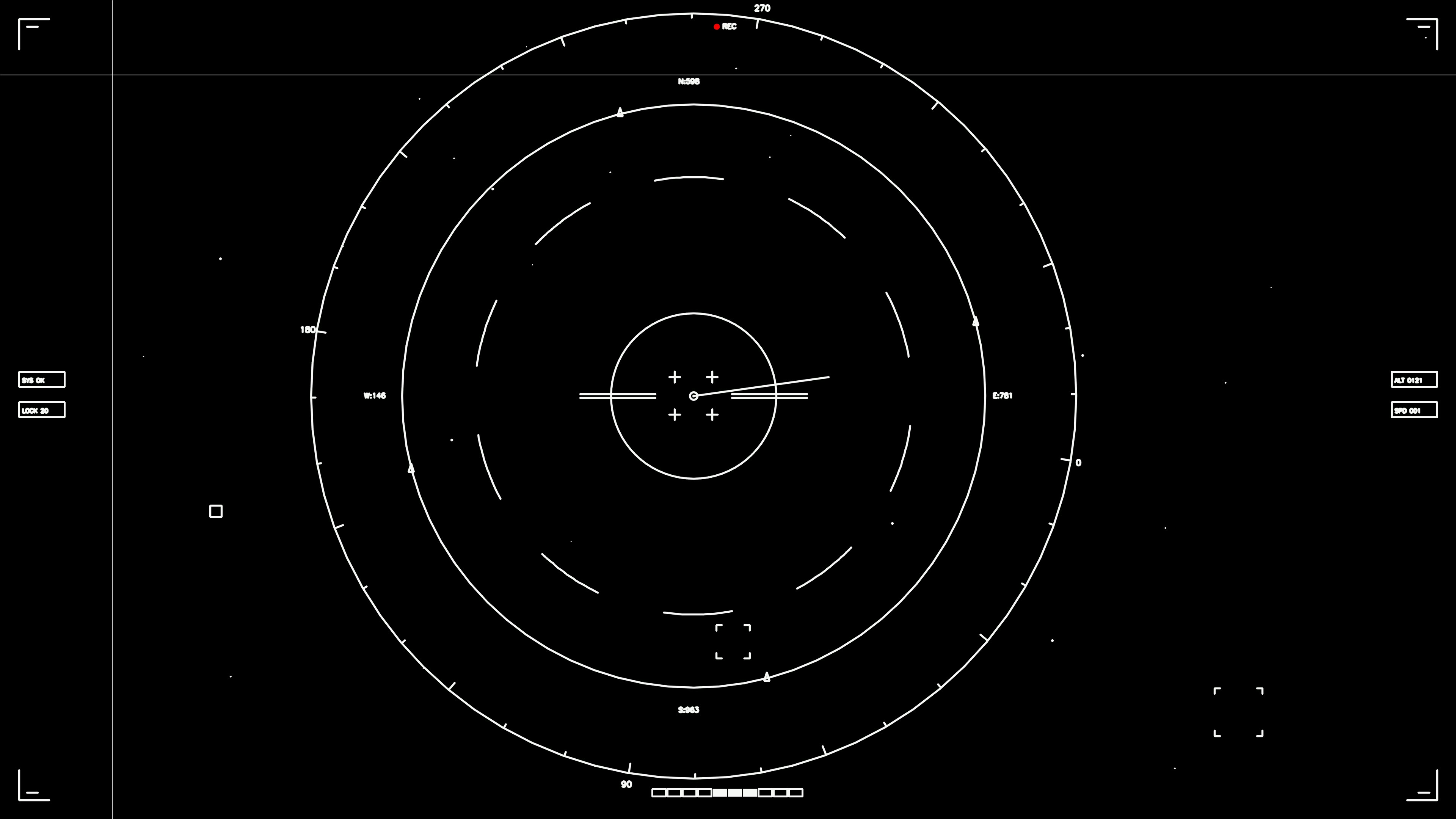 Hud elements animation for webdesign and video editing in sci-fi style