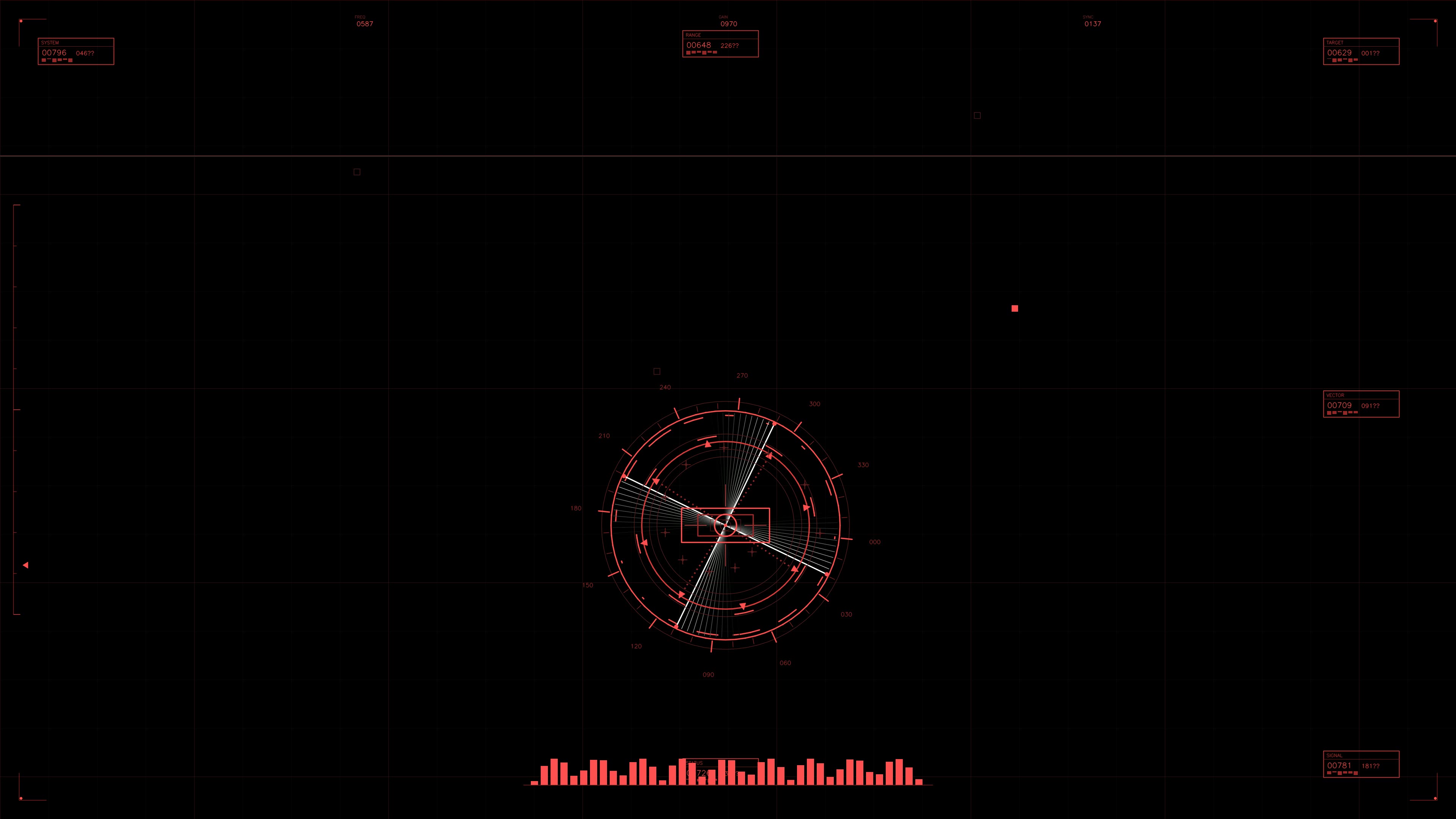 Military gui war stock footage hud animation for science fiction production showing targeting and tracking elements