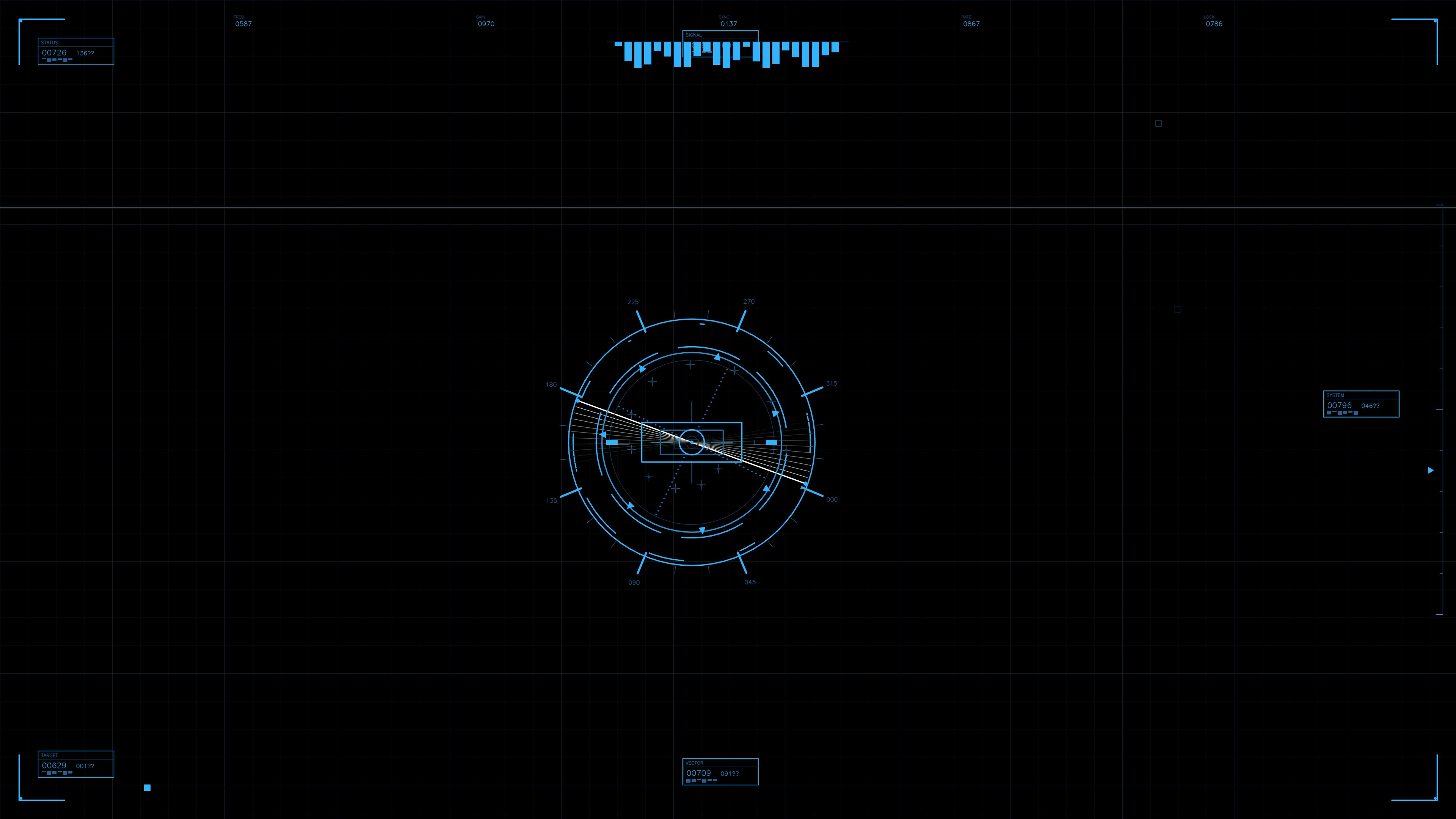 War game interface with military graphics and data overlay for science fiction video production needs