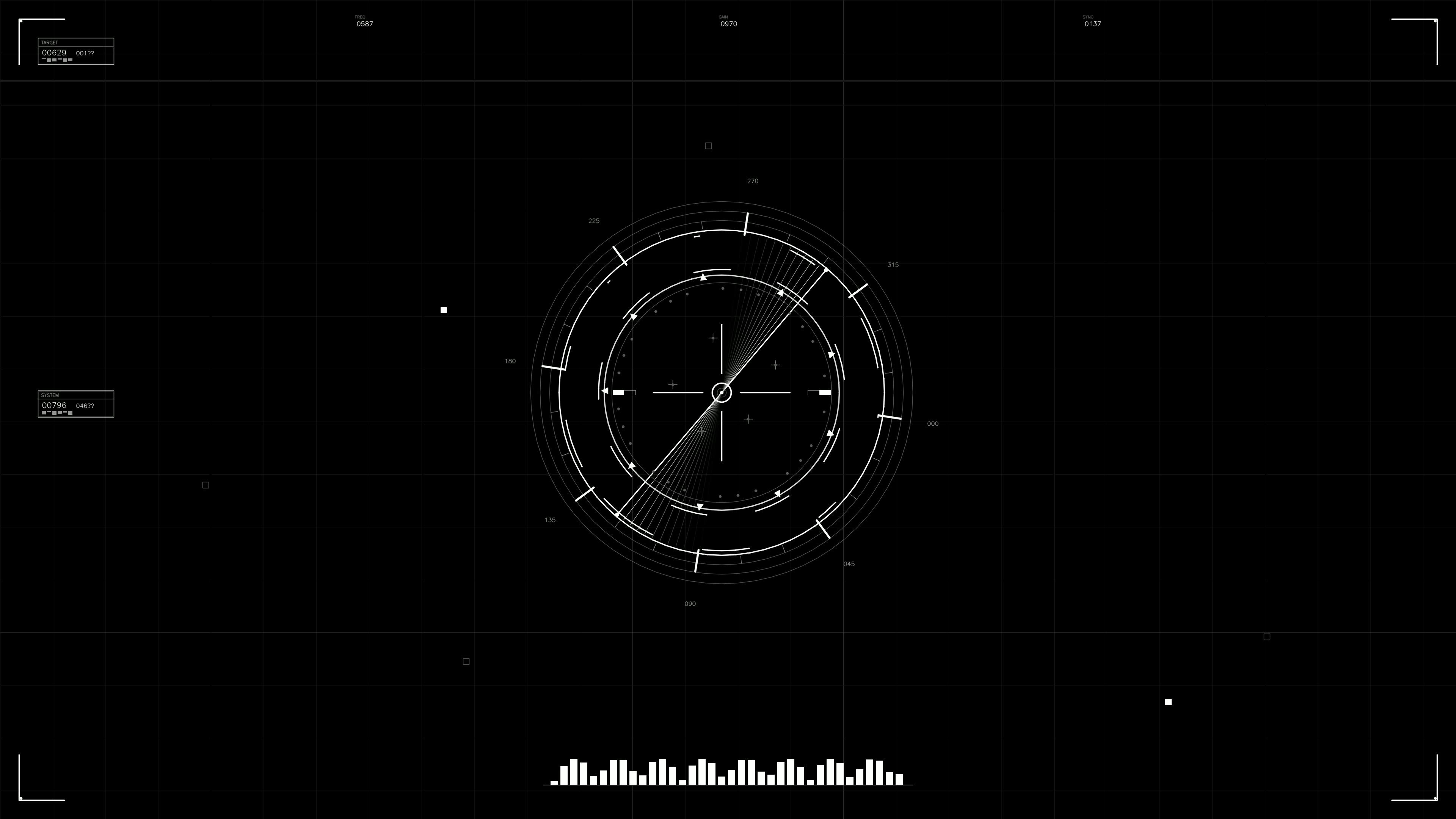 Digital animation shows military graphical user interface features for war scenarios