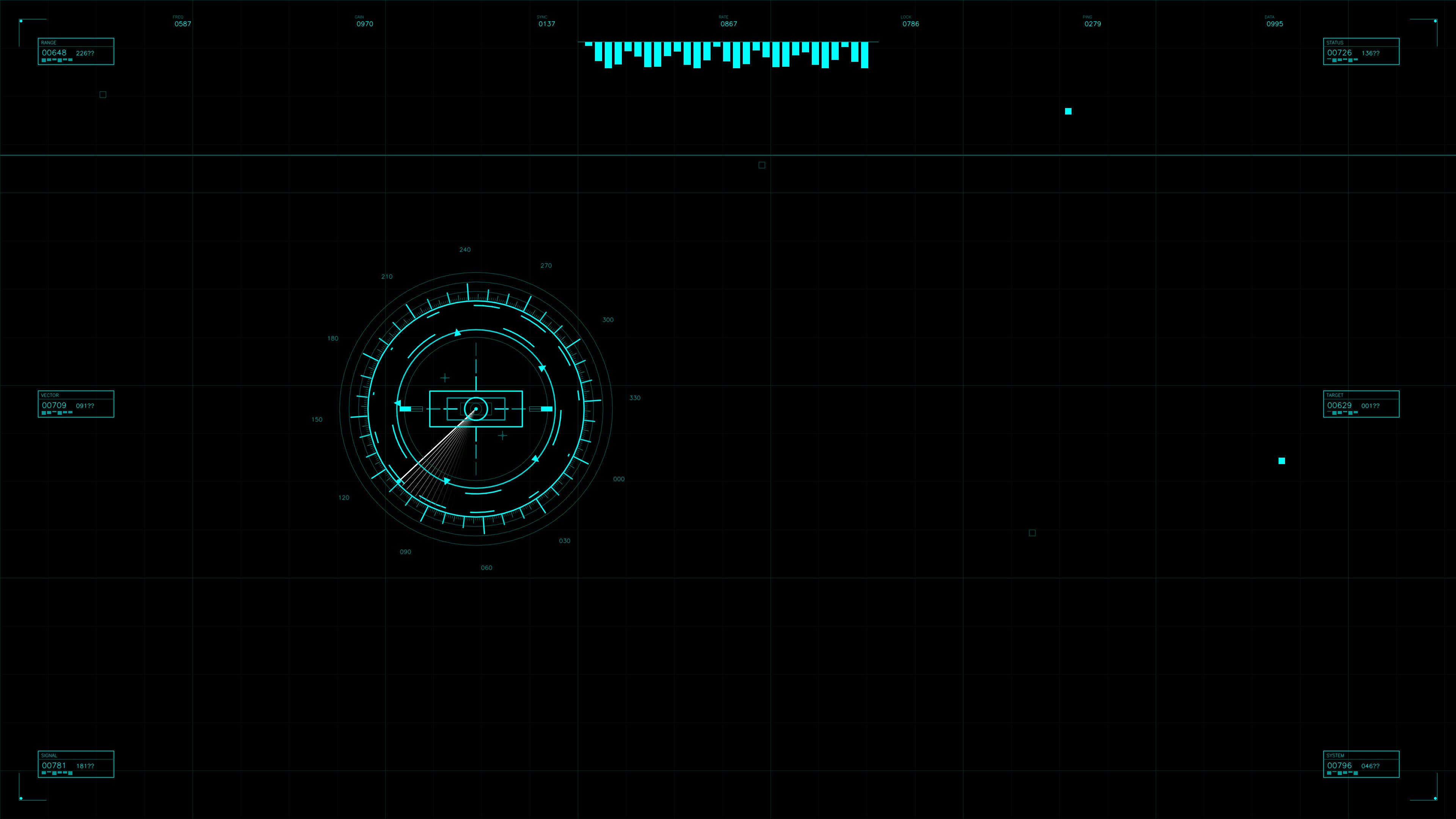 Military gui war stock footage hud animation for science fiction production with blue graphics and digital elements