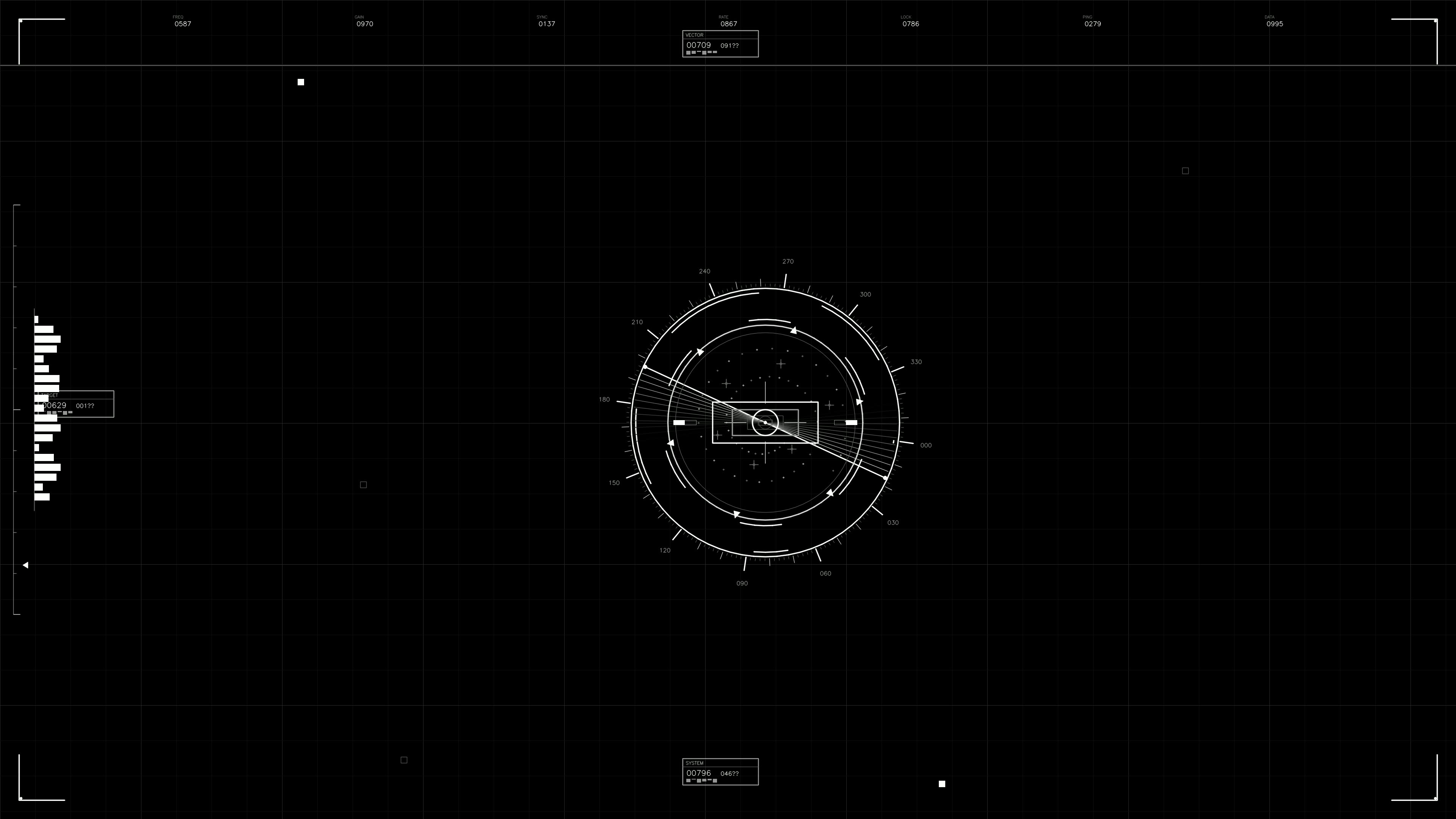 Military gui war stock footage hud animation designed for science fiction production in digital format