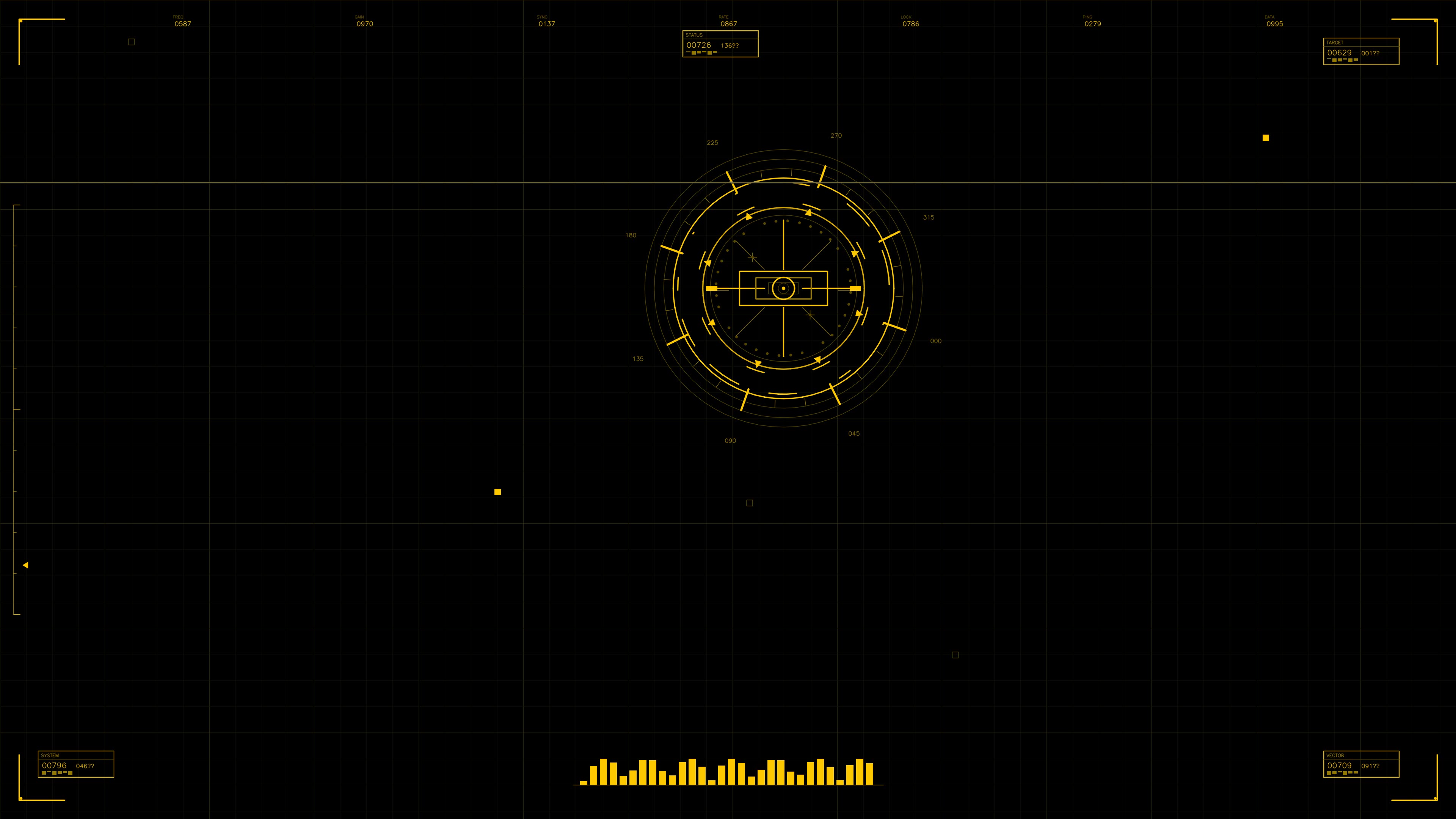 Military gui war stock footage hud animation for science fiction production with data display and targeting interface