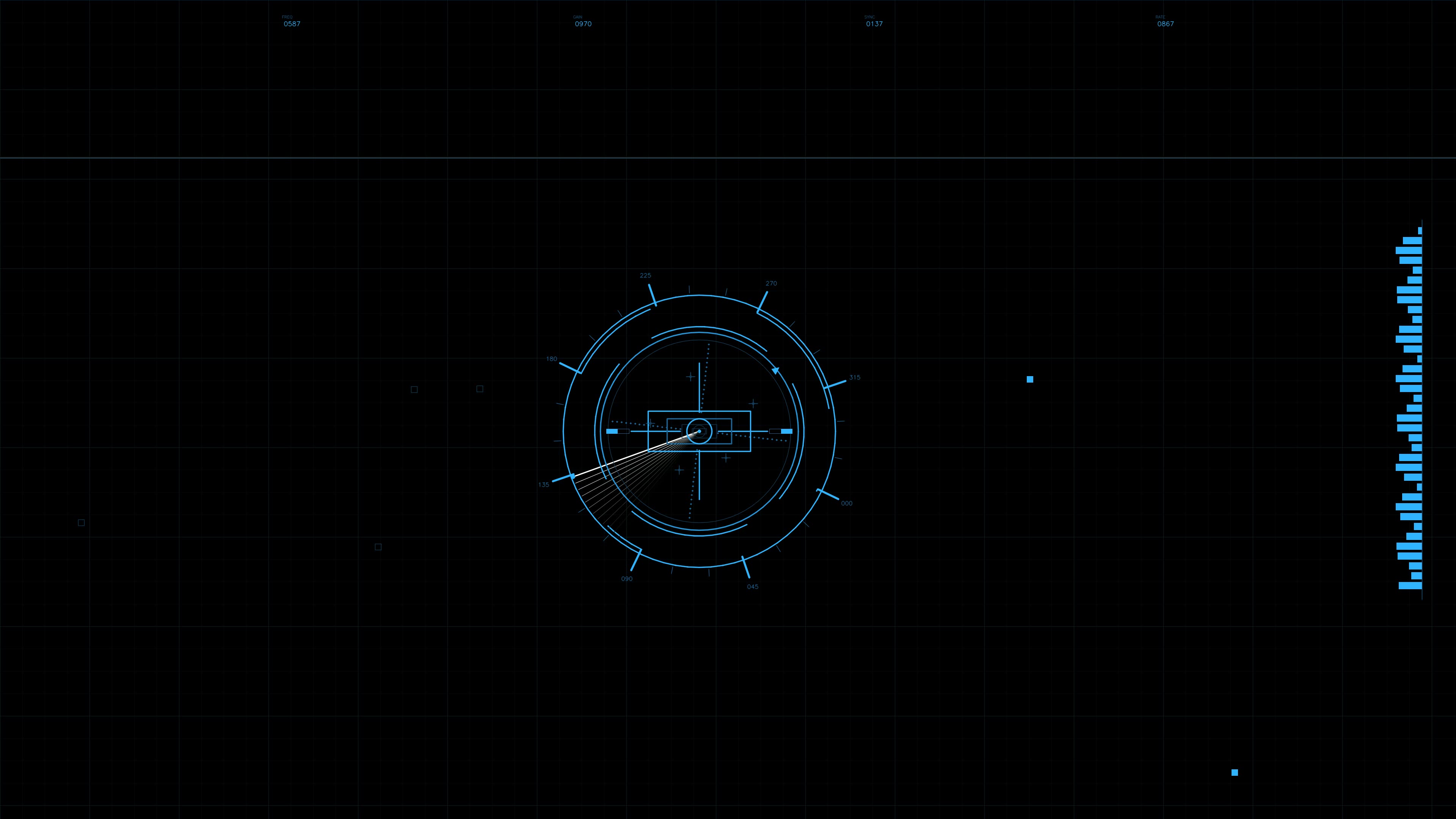 Military gui war stock footage hud animation for science fiction production showcasing display elements and data metrics on a dark background