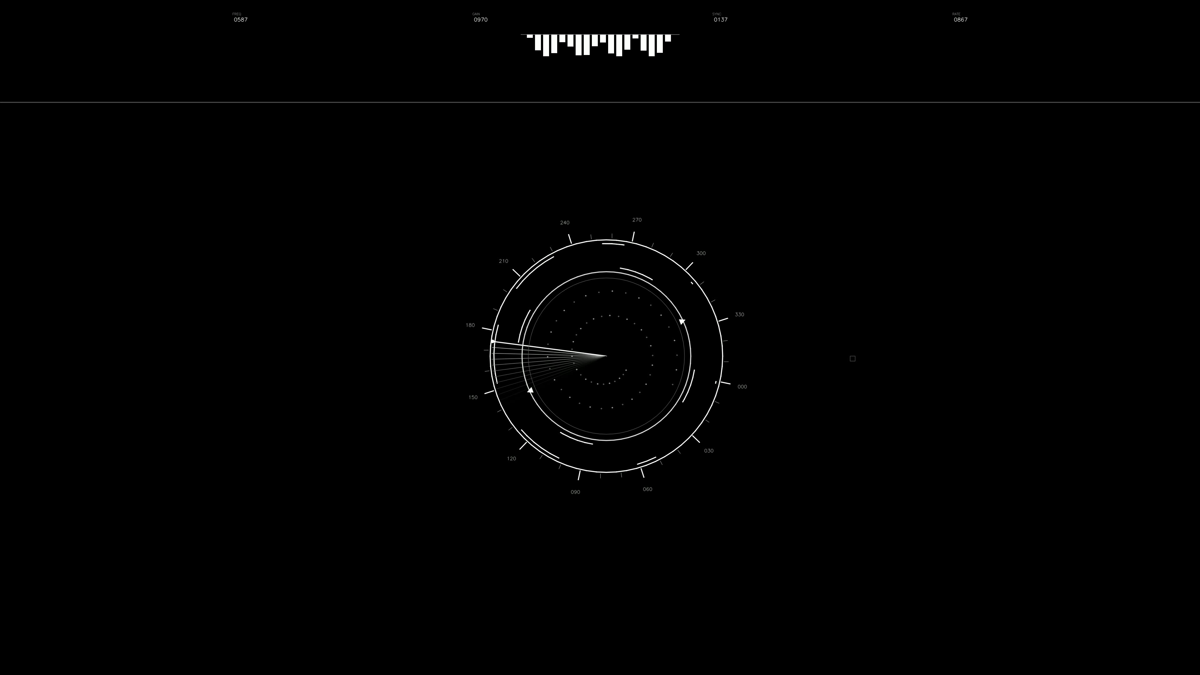 Military gui war stock footage hud animation for science fiction production with various graphic elements displayed on a black background