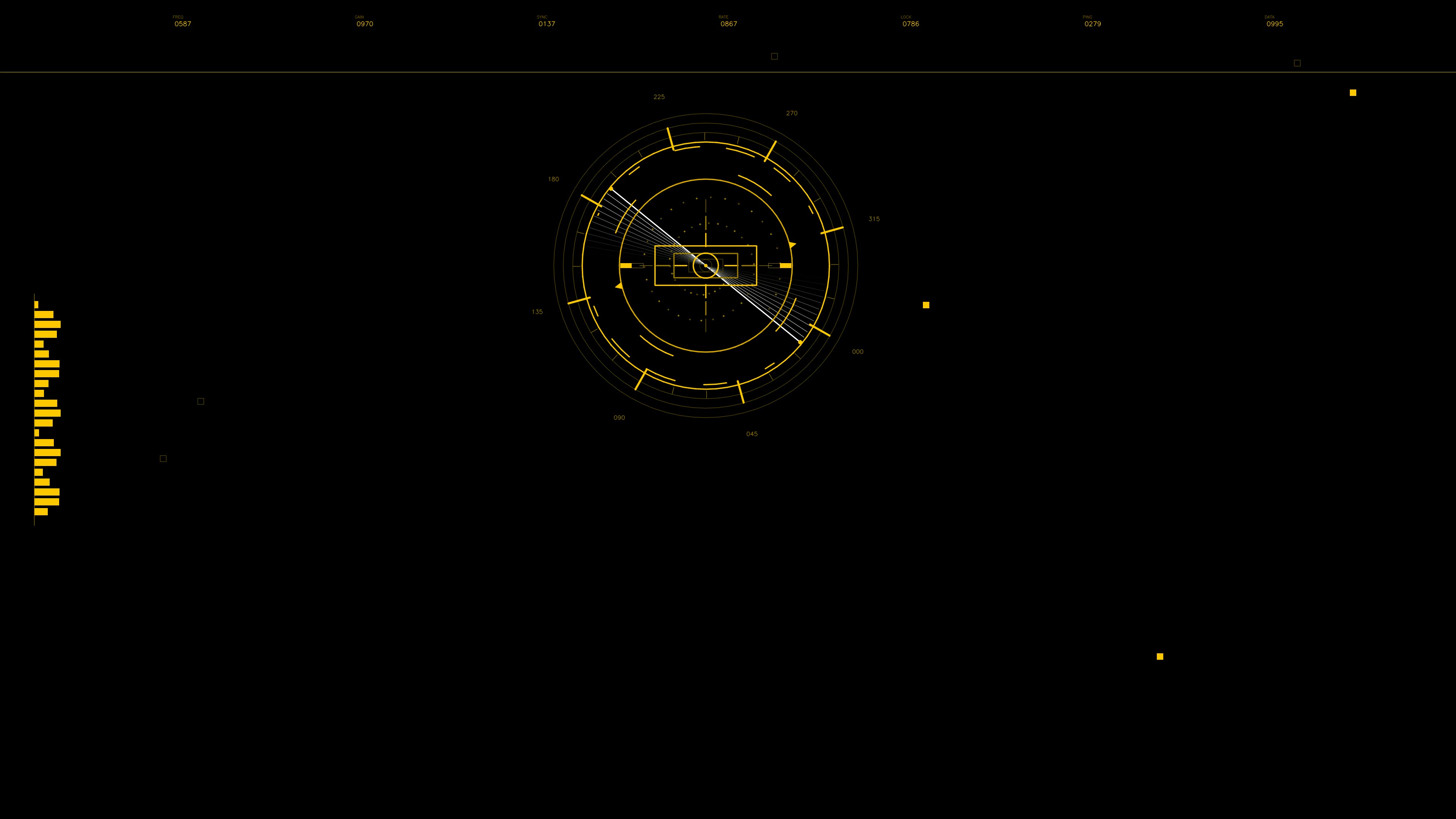 Military gui war stock footage hud animation for science fiction production in dark setting with targeting and data displays