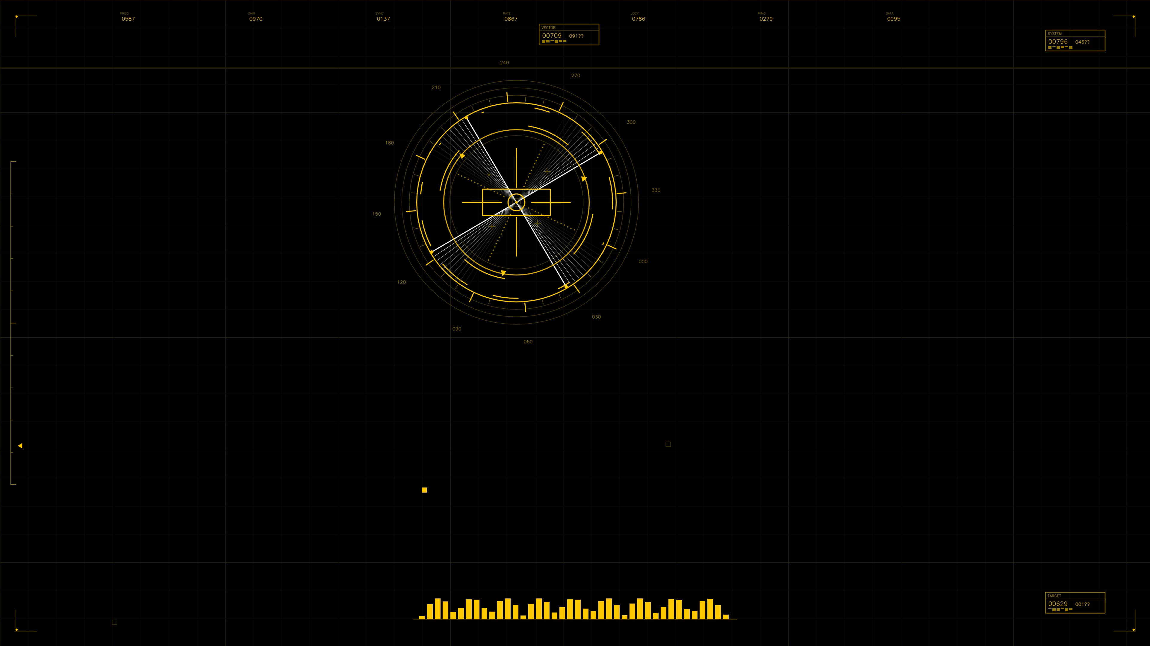 Military gui war stock footage hud animation for science fiction production featuring advanced targeting system display