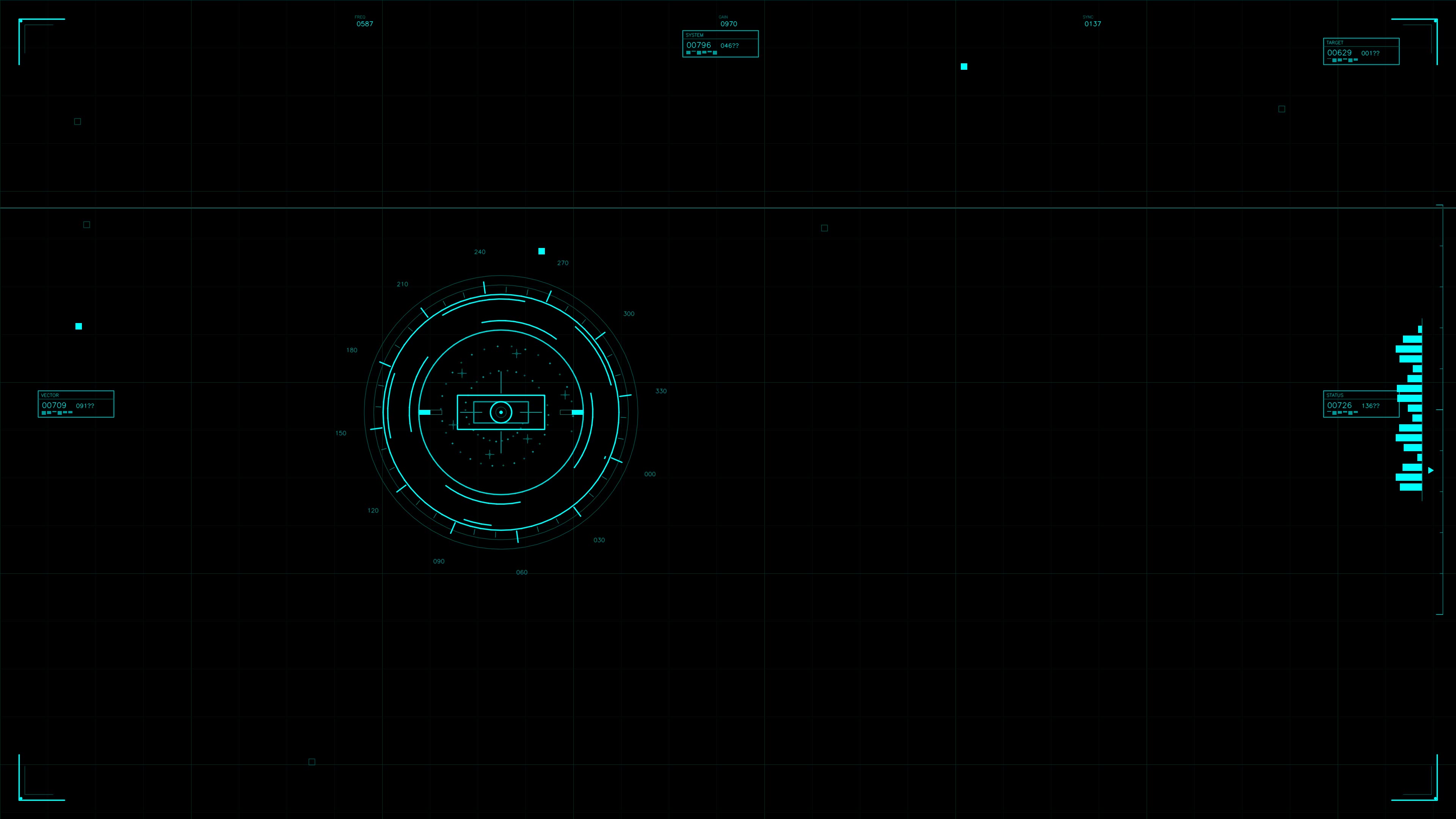 Military gui war stock footage hud animation for science fiction production showing tracking and data analysis functions