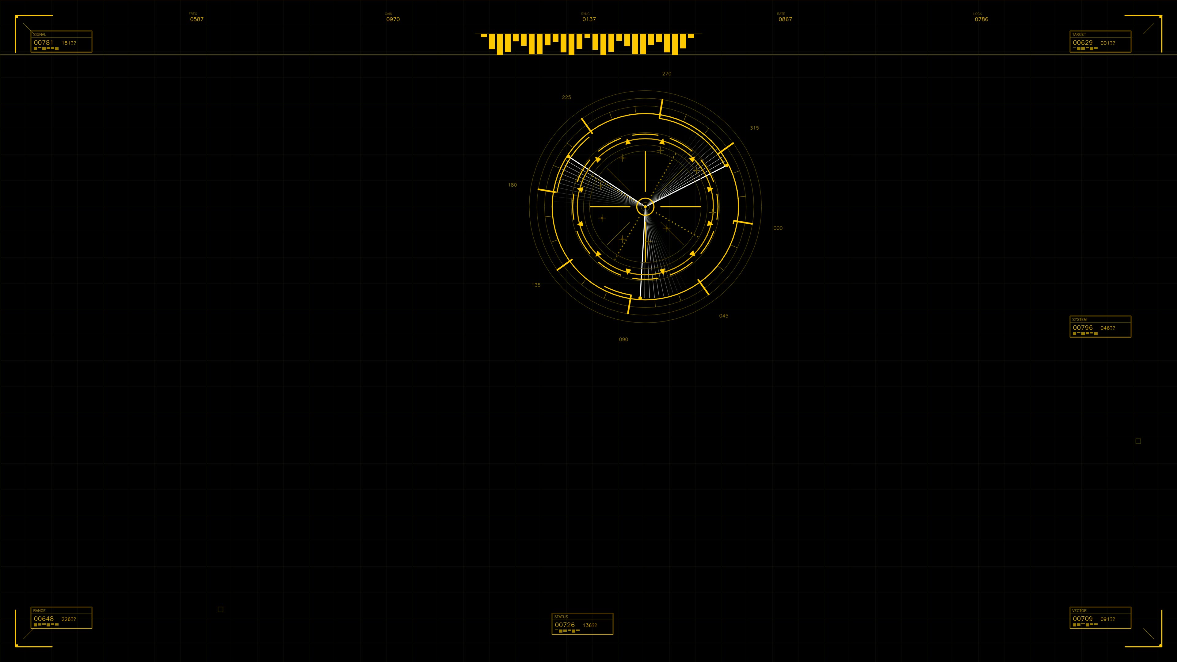 Military gui war stock footage hud animation for science fiction production with moving graphic elements and data display