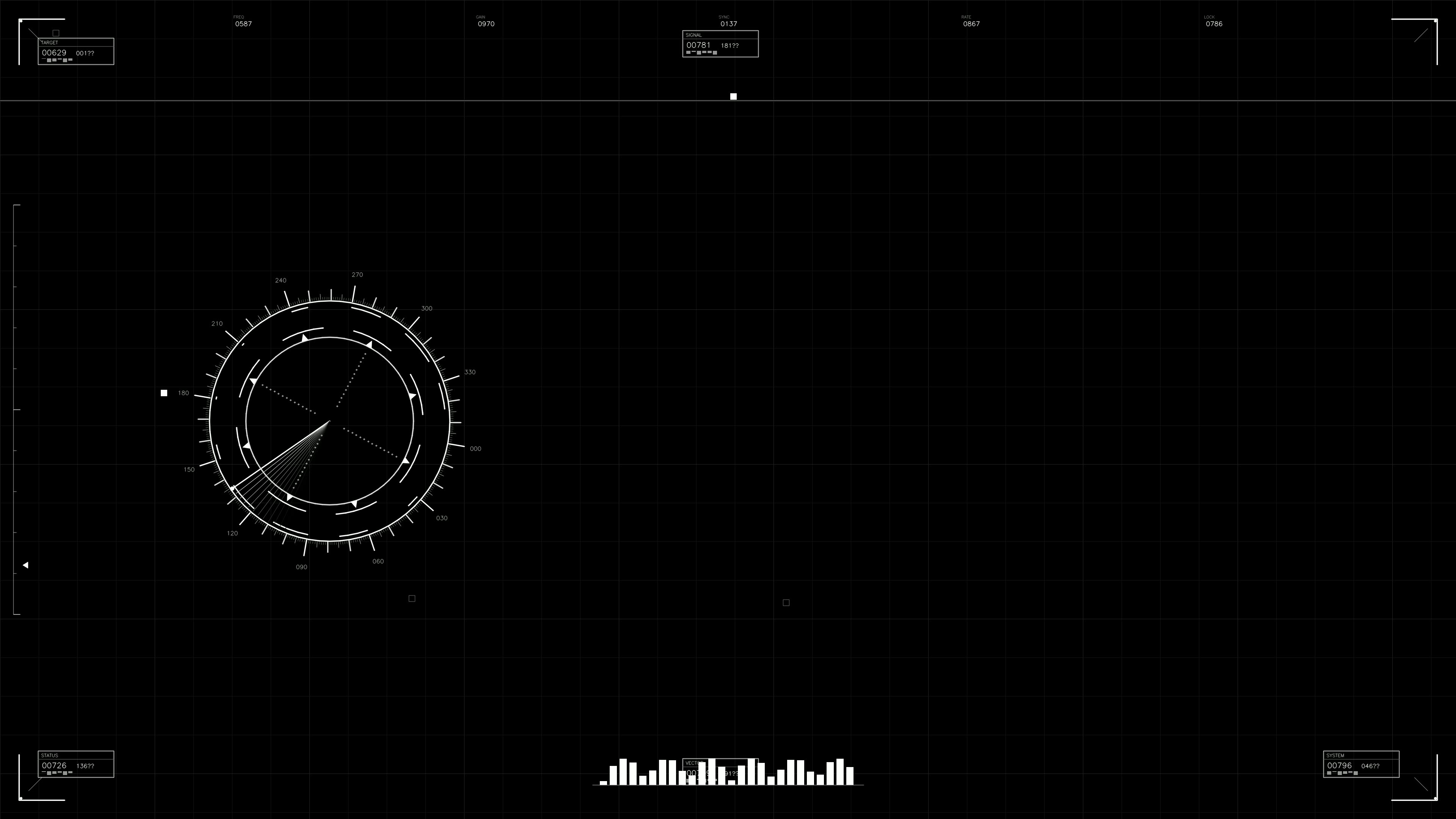 Military gui war stock footage hud animation for science fiction production with dynamic elements and grid layout