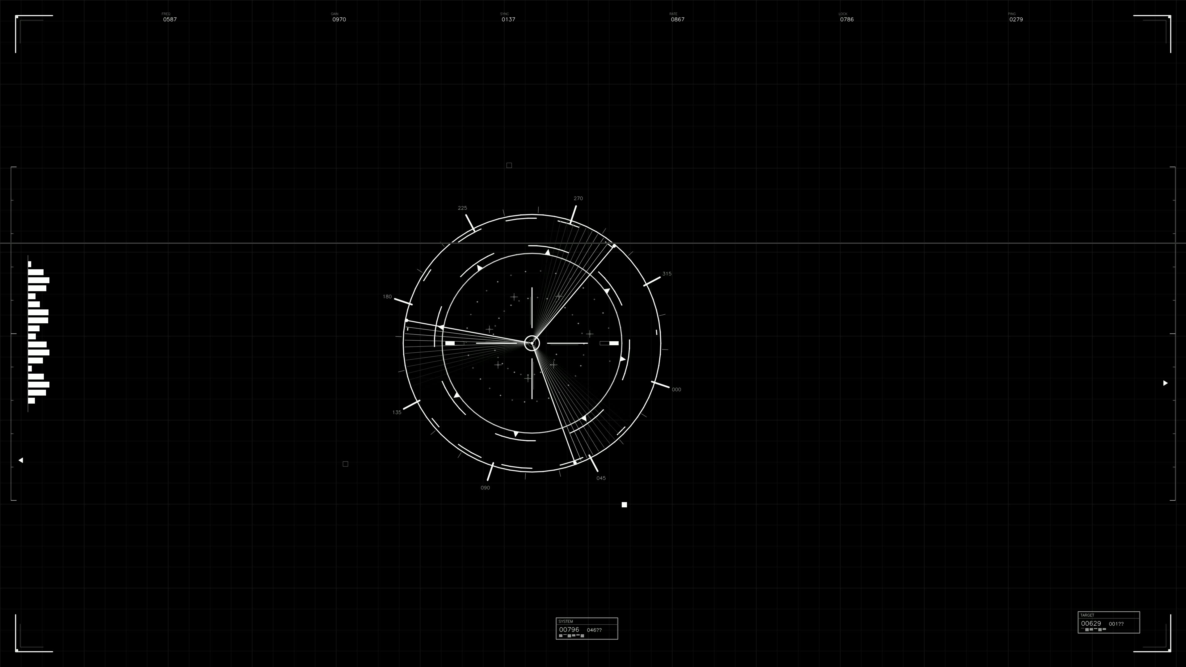 Military gui war stock footage hud animation for science fiction production focused on data display