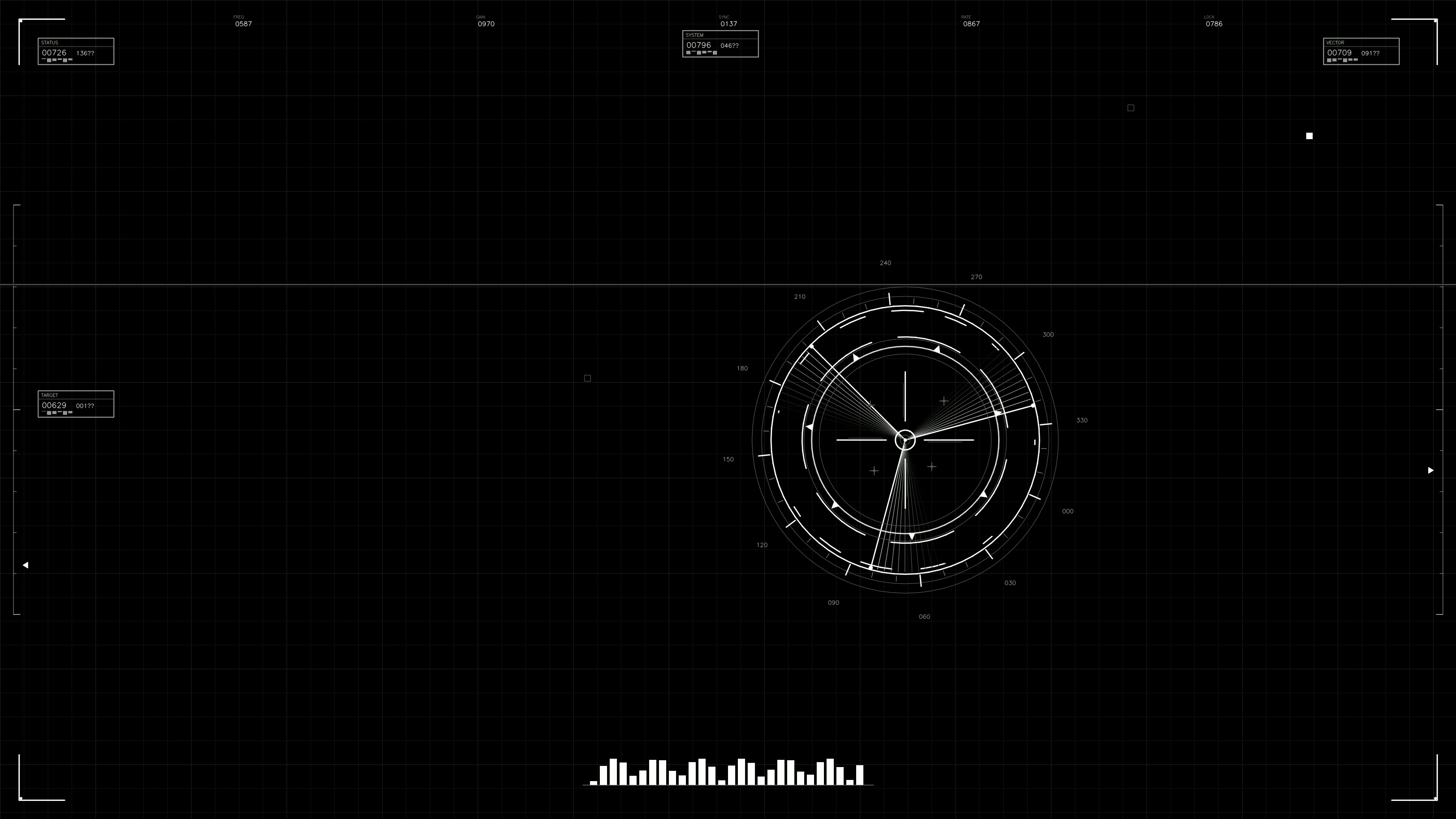Military graphical user interface animation for war stock footage use in science fiction production