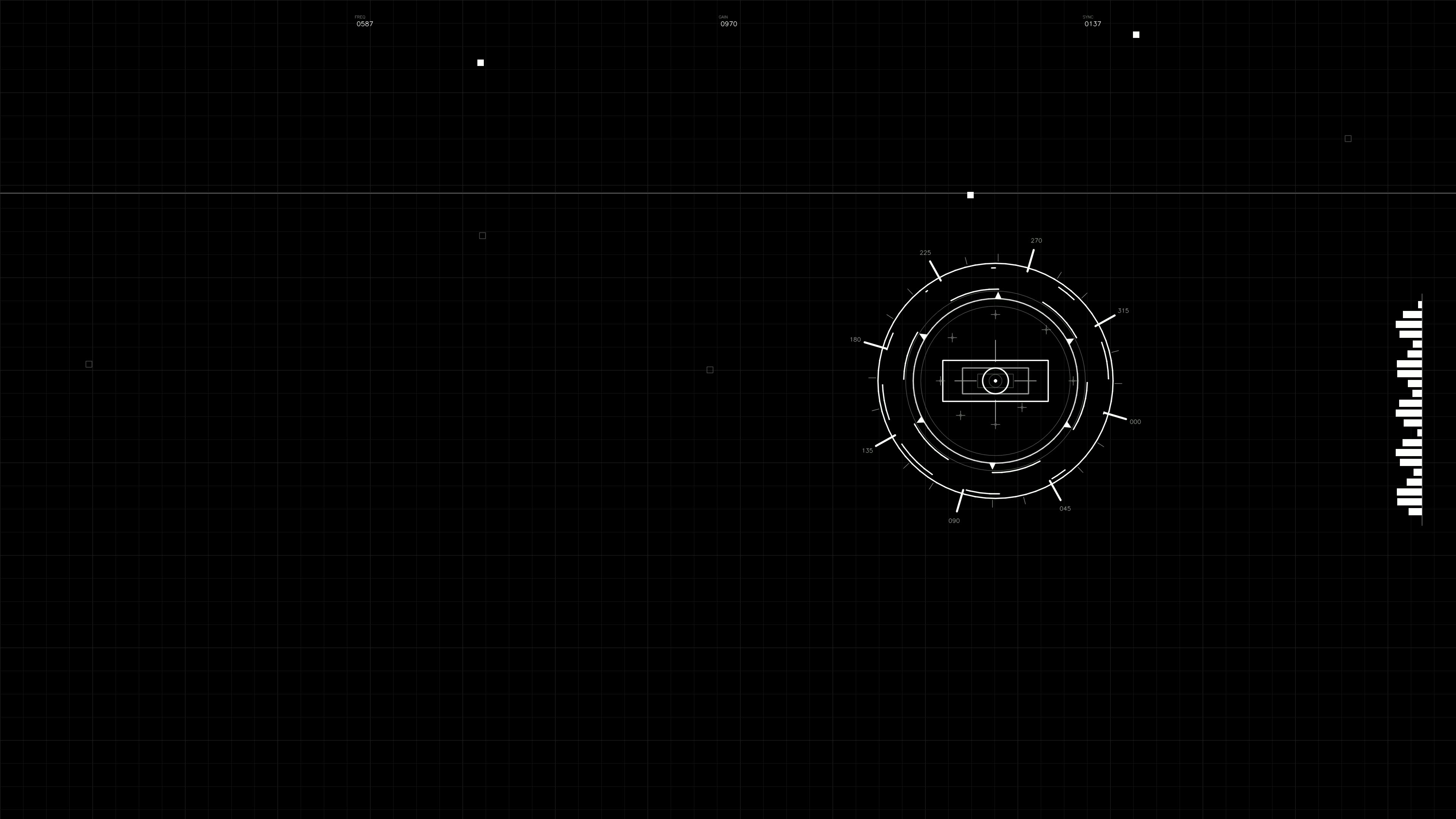 Military gui war stock footage hud animation for science fiction production in dark environment with grid layout and circular design