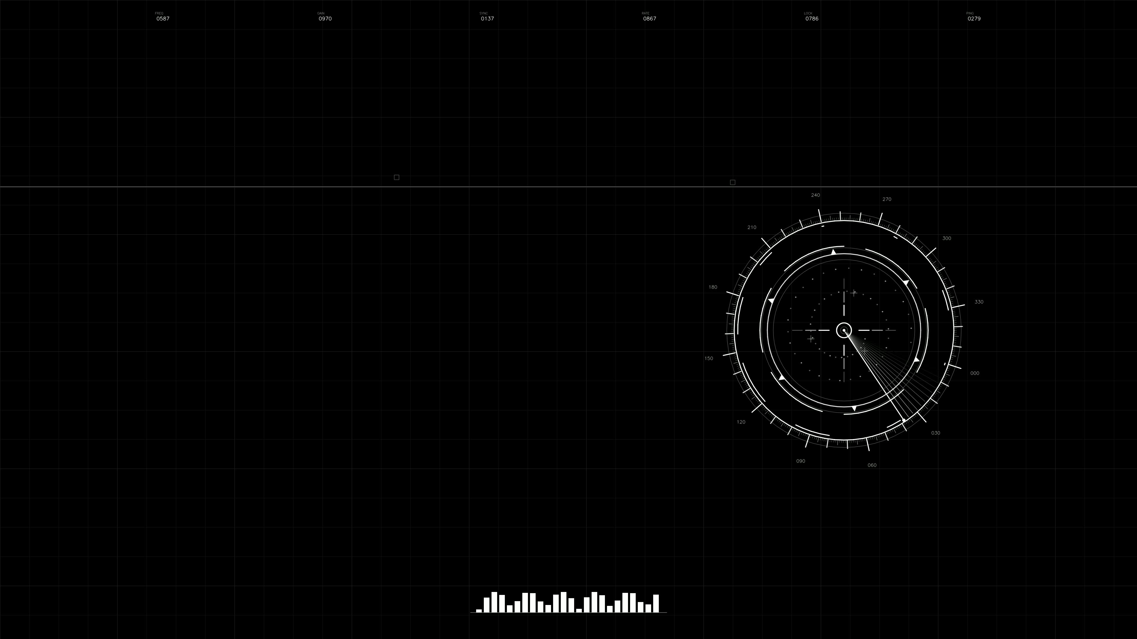 Military gui war stock footage hud animation for science fiction production in digital style with radar graphics