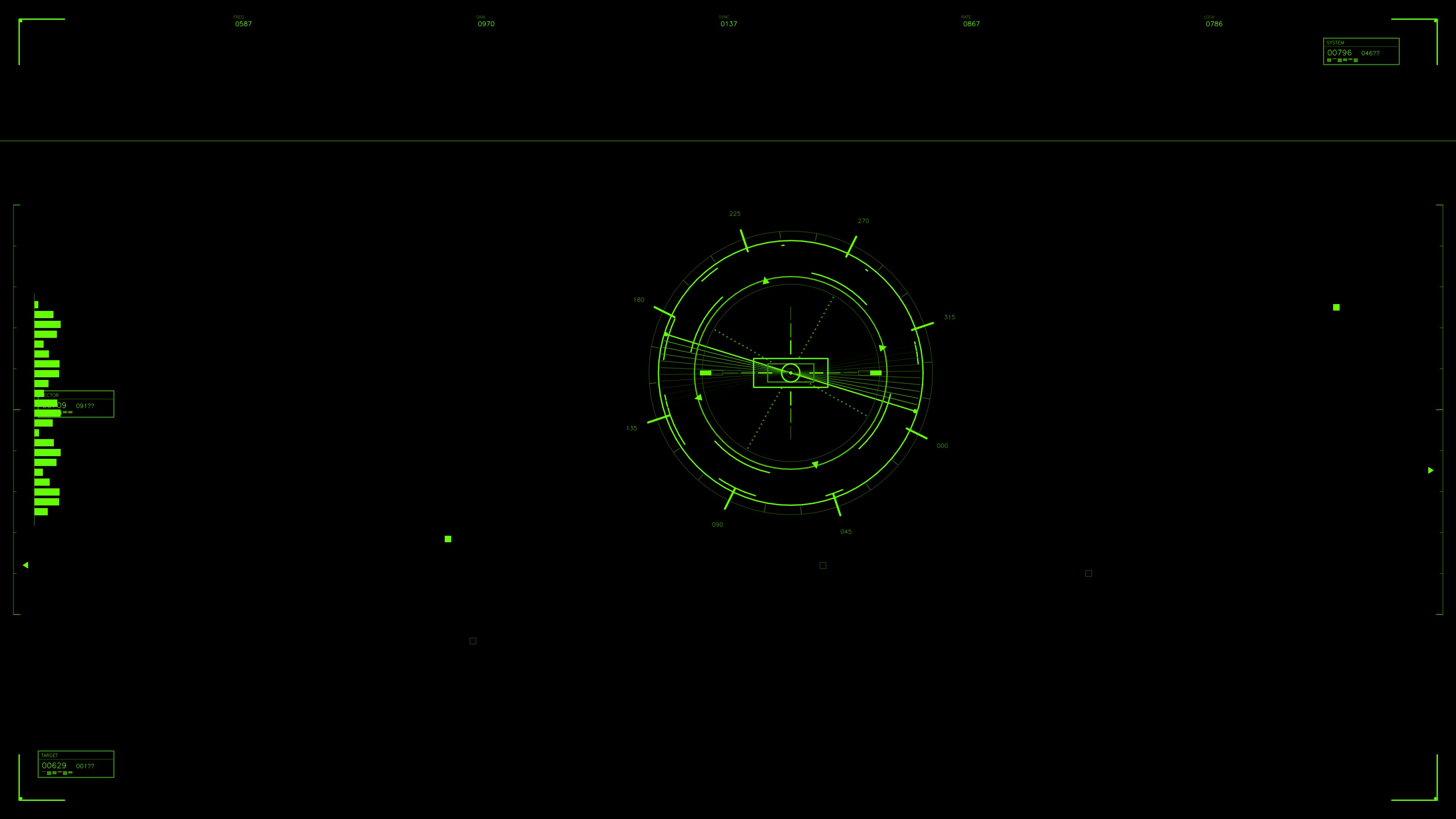 Military gui war stock footage with hud animation for science fiction production in a modern setting