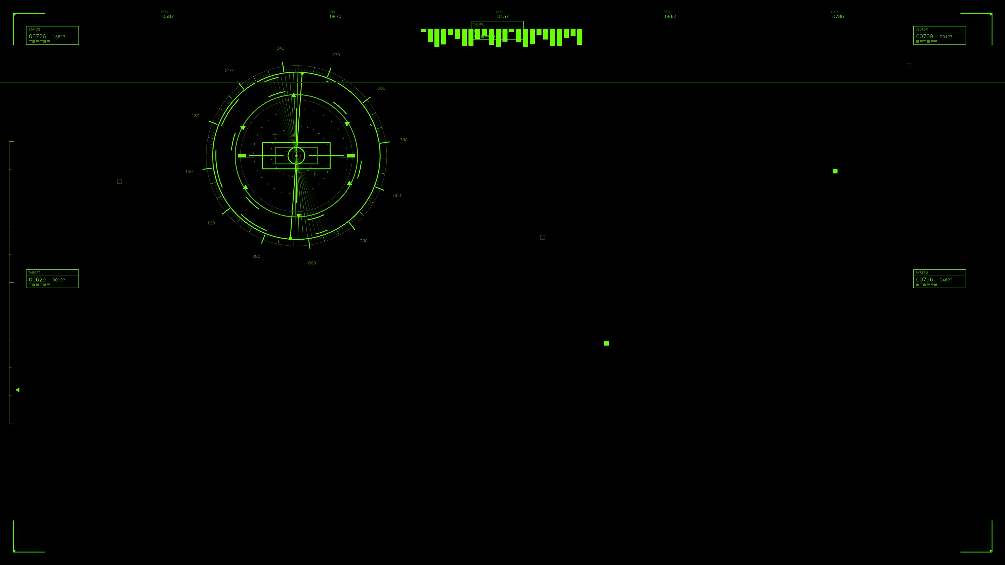 Military gui war stock footage hud animation for use in science fiction production showing radar and data displays for combat scenarios