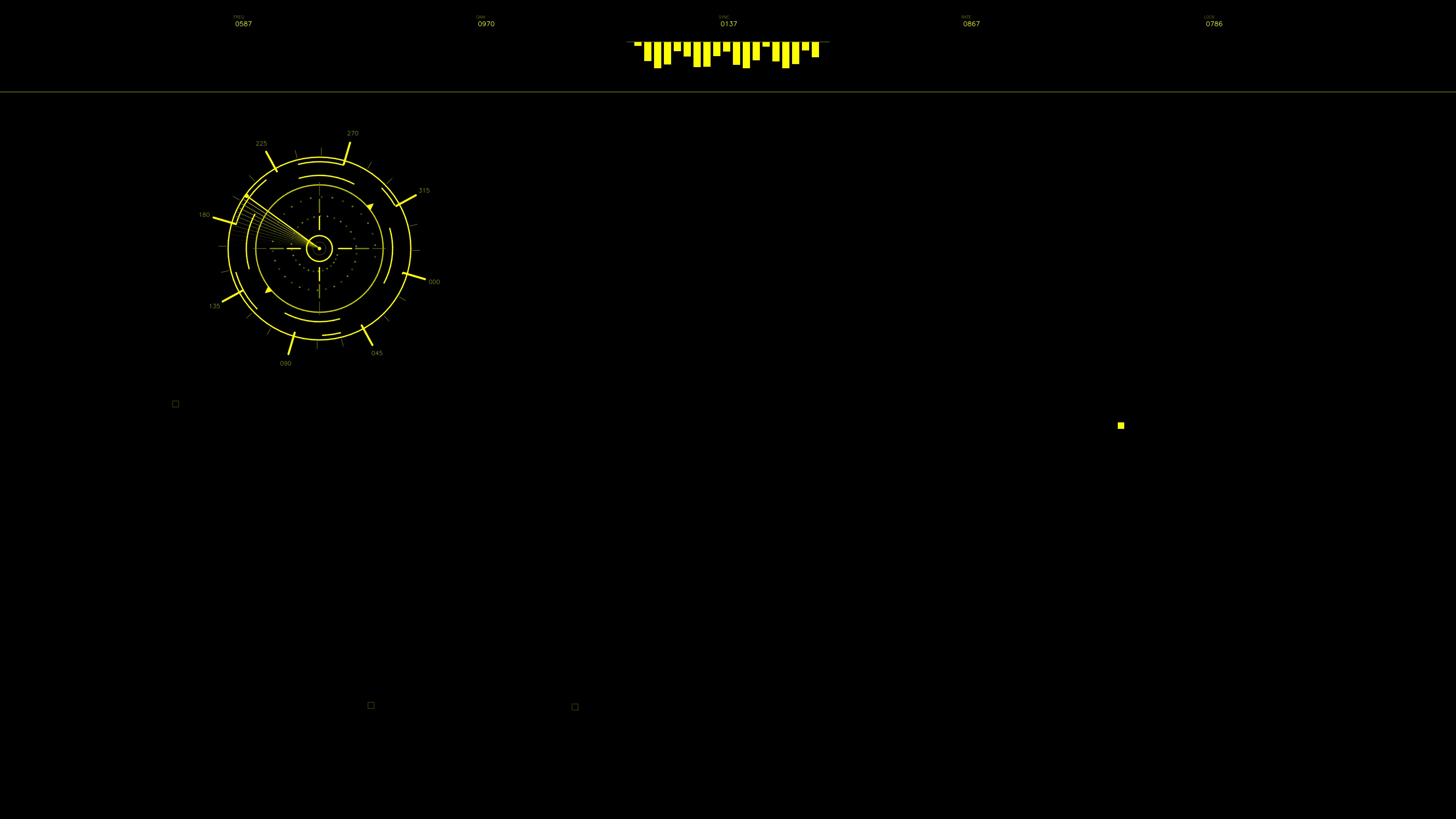 Military gui war stock footage hud animation for science fiction production showing radar and targeting interface