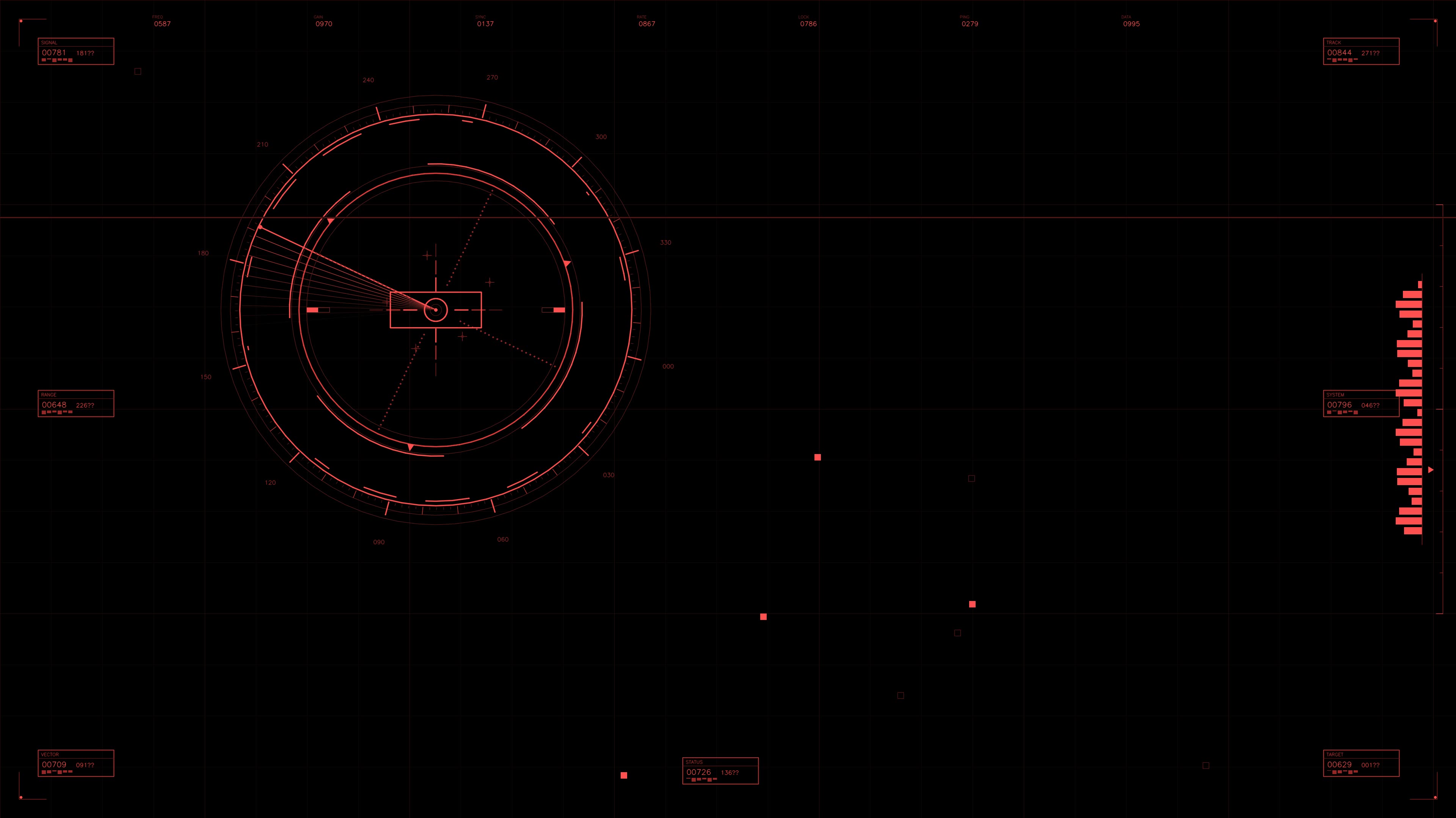 Military gui war stock footage hud animation for science fiction production with detailed graphics and elements
