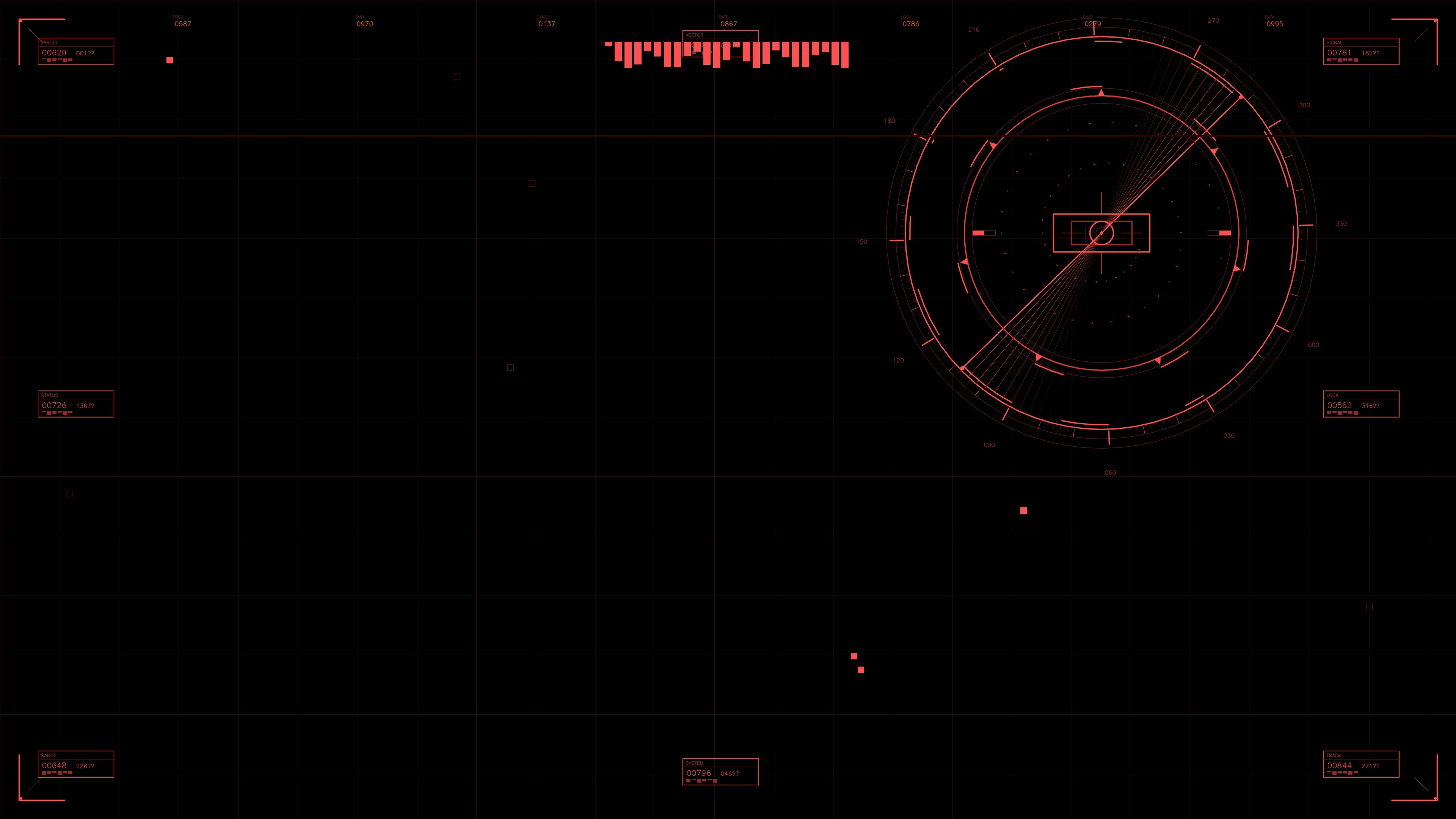 Military gui war stock footage for science fiction production with hud animation
