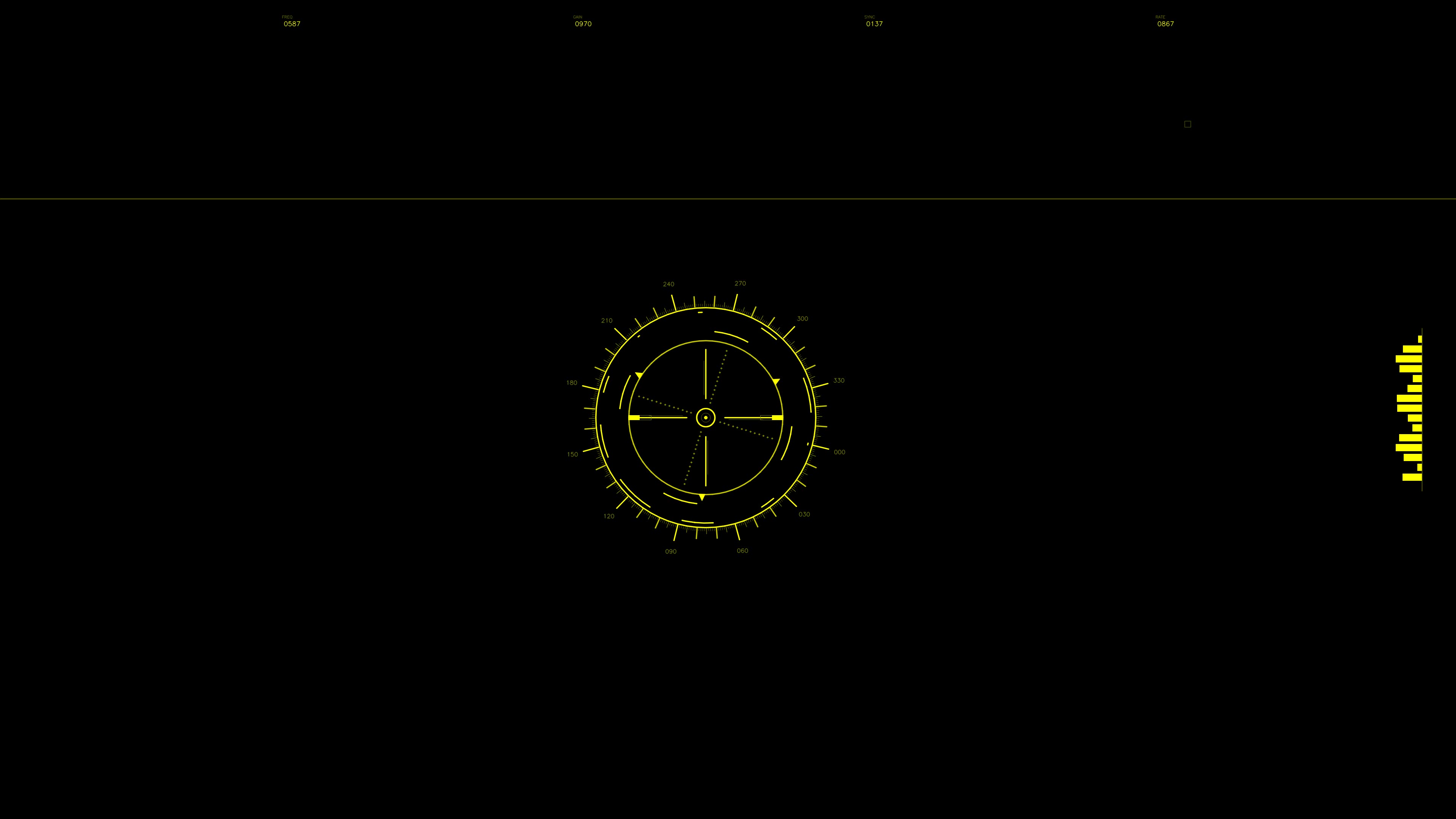 Military GUI war stock footage HUD animation for science fiction production in a dark setting
