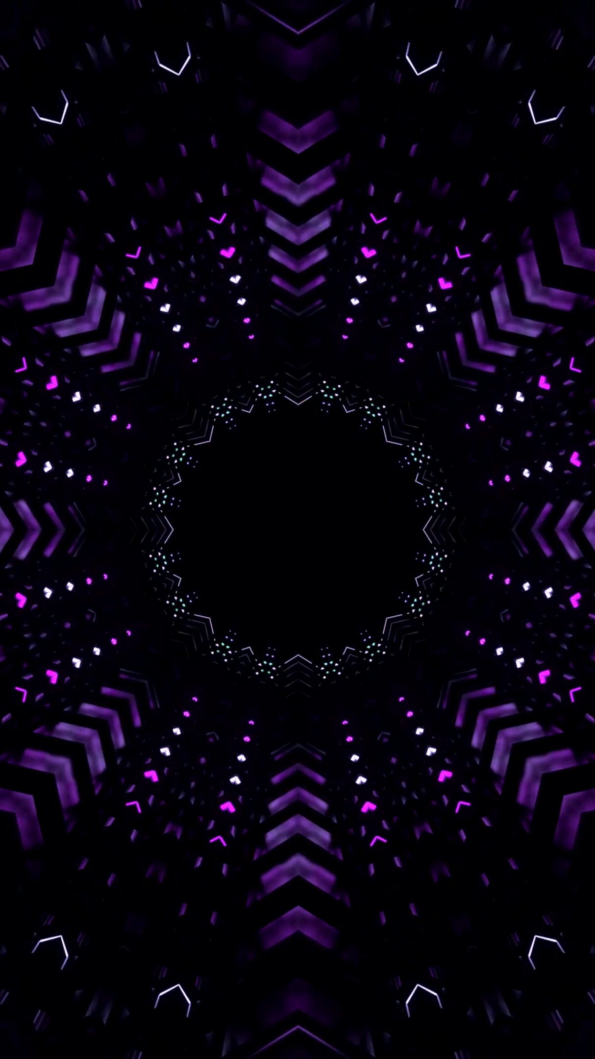 Vivid tunnel video loop screensaver with seamless transitions and colorful patterns for relaxation and visual enjoyment