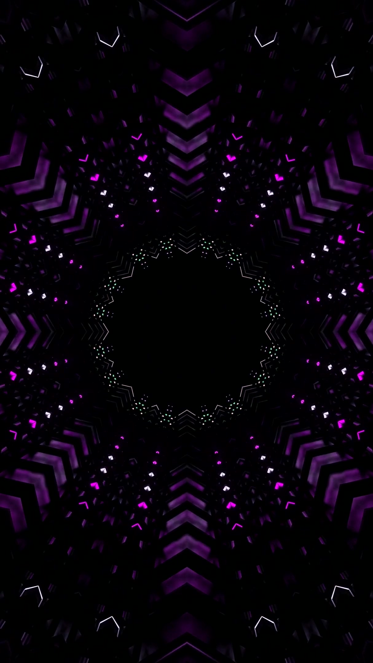 Seamless tunnel video vj loop screensaver with vibrant colors and dynamic patterns