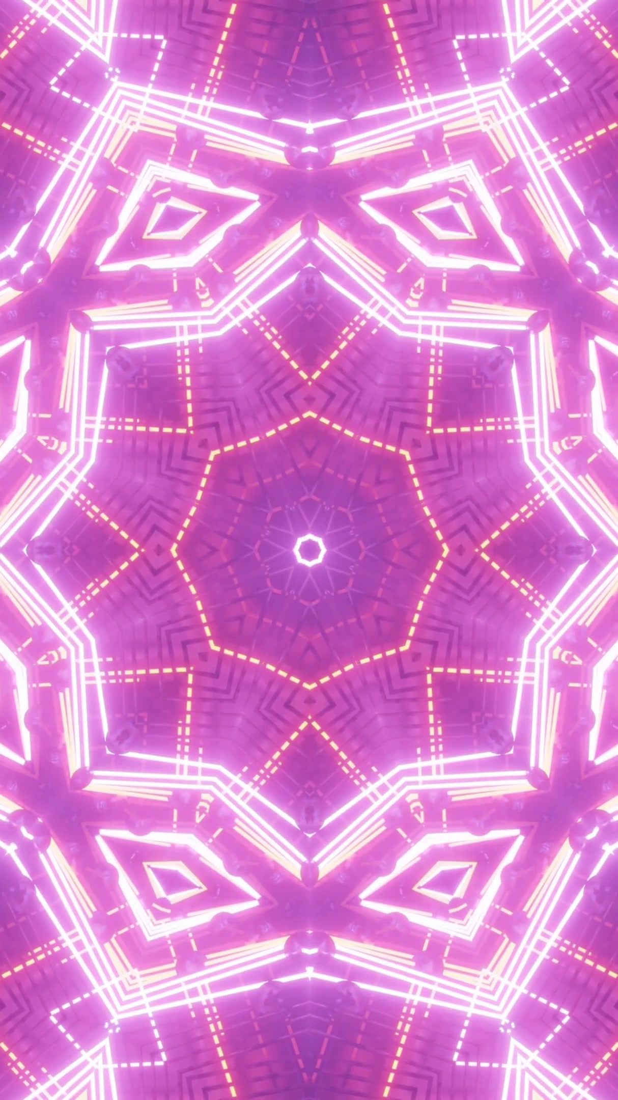 Colorful tunnel video loop creating mesmerizing patterns with vibrant lights in a seamless display of motion and energy