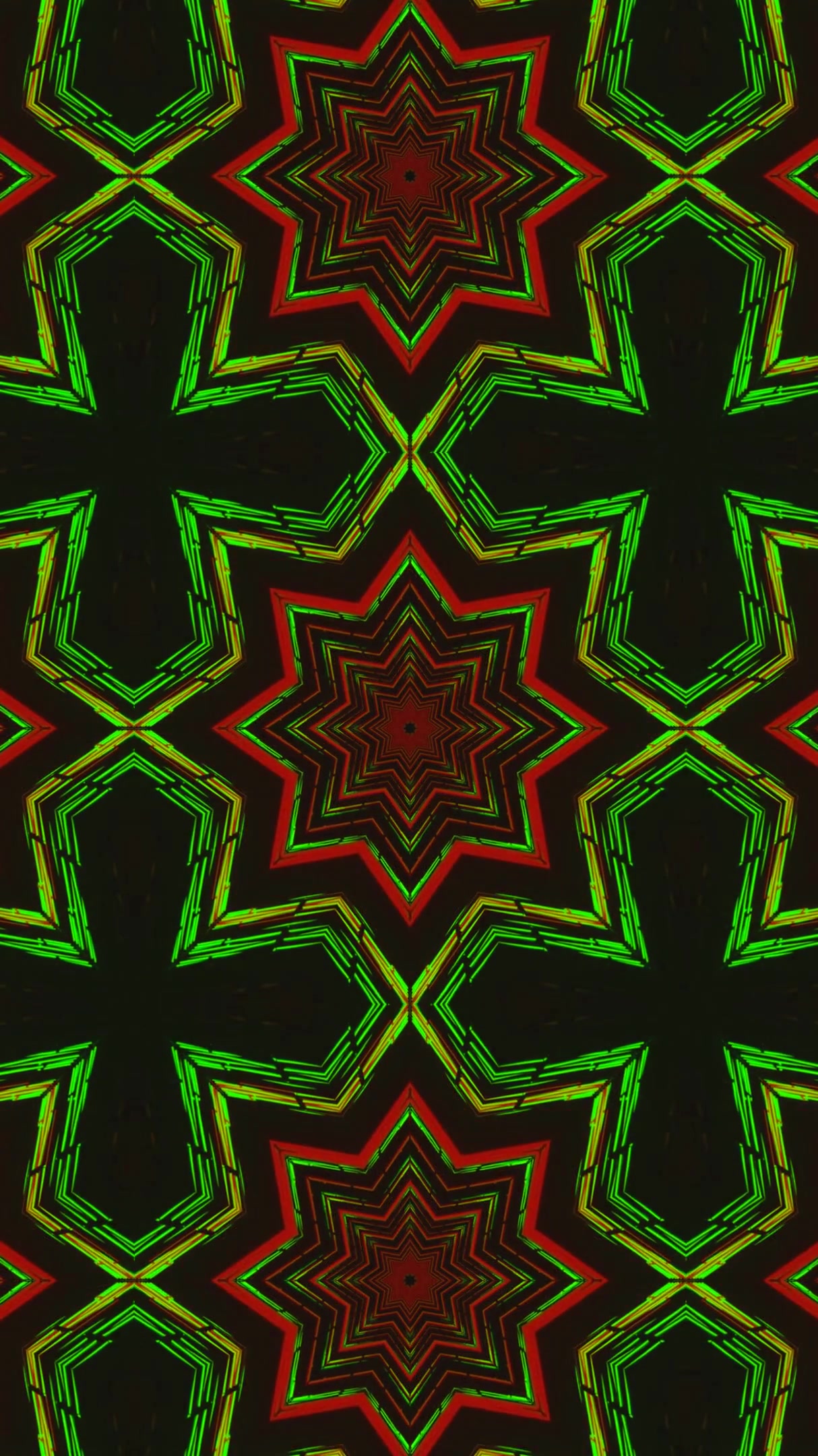 Seamless tunnel video loop screensaver with vibrant patterns and