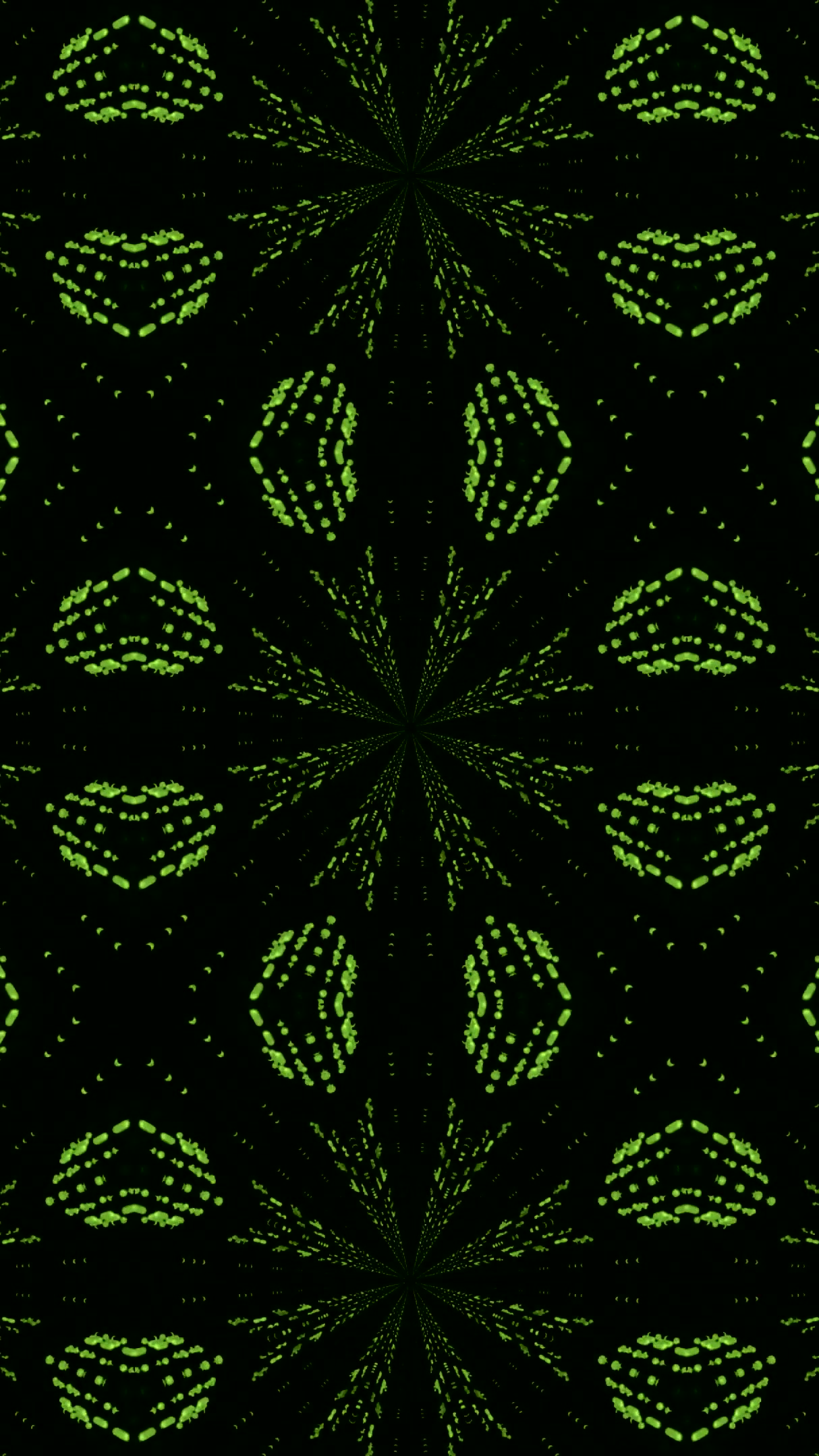 Seamless tunnel video vj loop screensaver featuring vibrant green