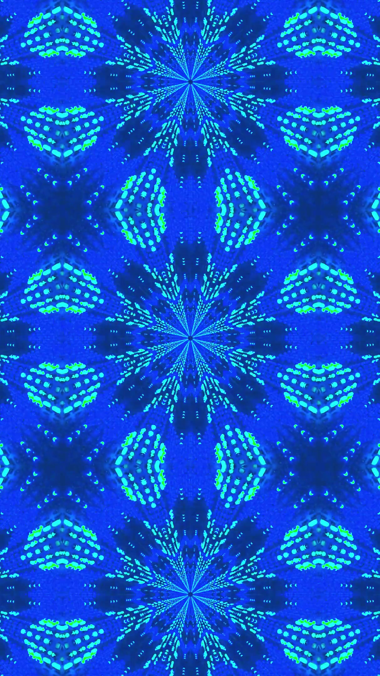 Seamless tunnel video vj loop screensaver with vibrant blue and g